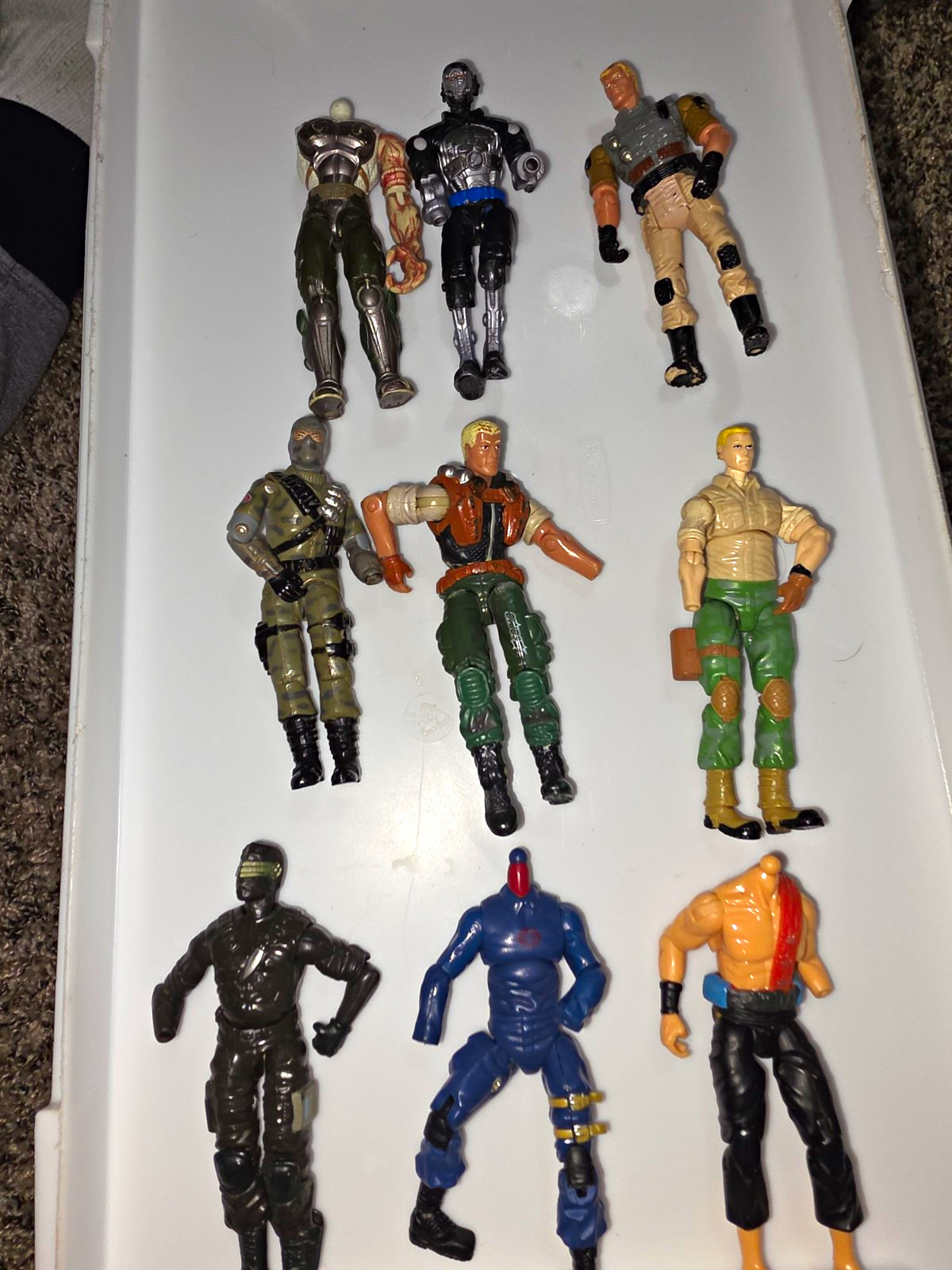 Mixed Lot of 9 vintage G.I. JOE figures 3.75 Mixed Lot of 9 vintage G.I. JOE figures 3.75