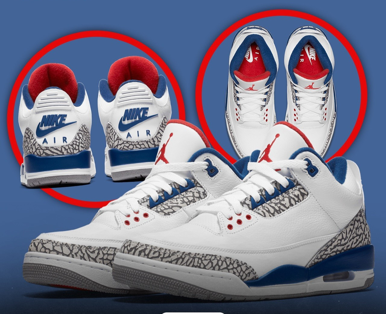 Jordan 3 OG “True Blue” 2026 Men\'s Size US 7-12 Jordan 3 OG “True Blue” 2026 Men\'s Size US 7-12