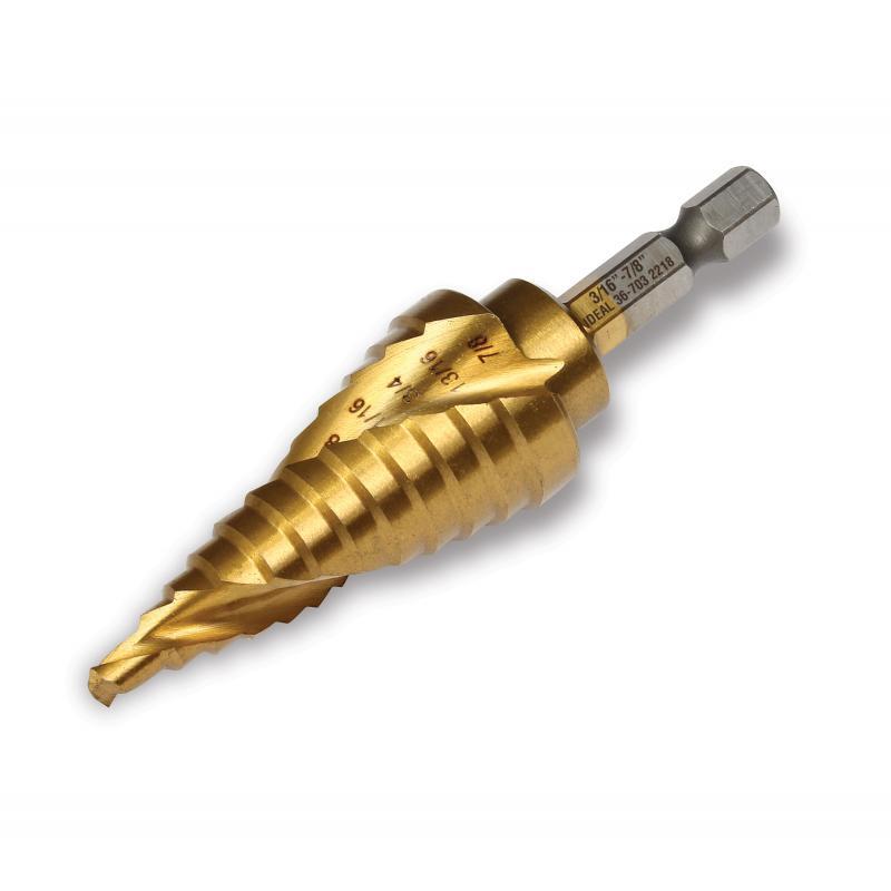 Ideal 36-703 Spiral Step Bit 4, 3/16 Inch - 7/8 Inch