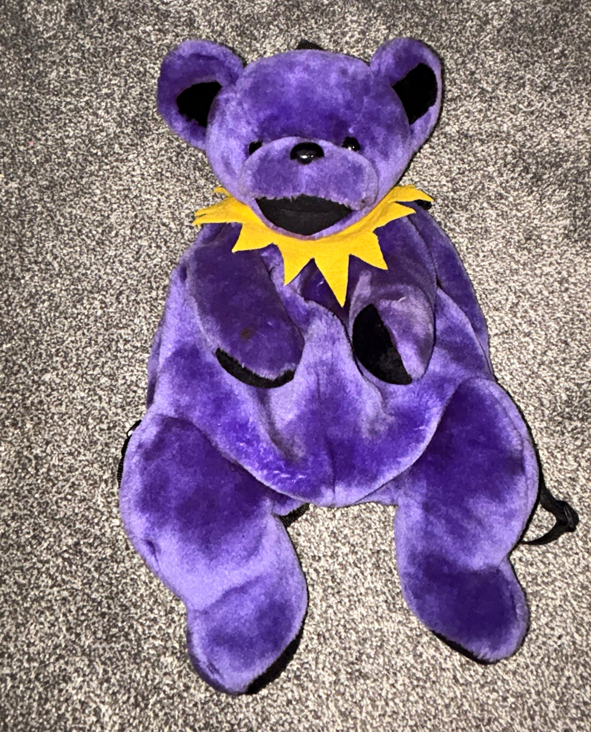 Steven Smith Grateful Dead Purple Bear Plush Backpack Straps Vintage 1998 Steven Smith Grateful Dead Purple Bear Plush Backpack Straps Vintage 1998
