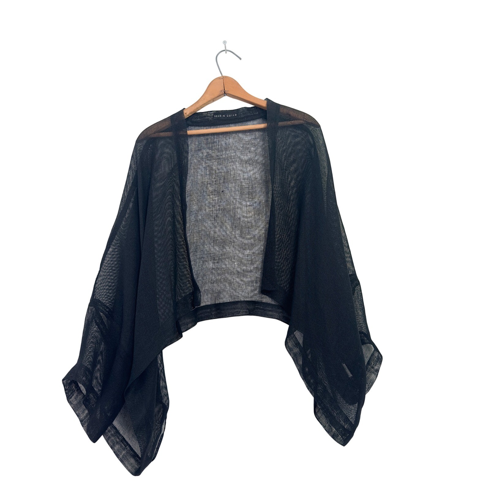 Vintage 90\'s Shirin Guild Shrug Black 100% Linen - OS