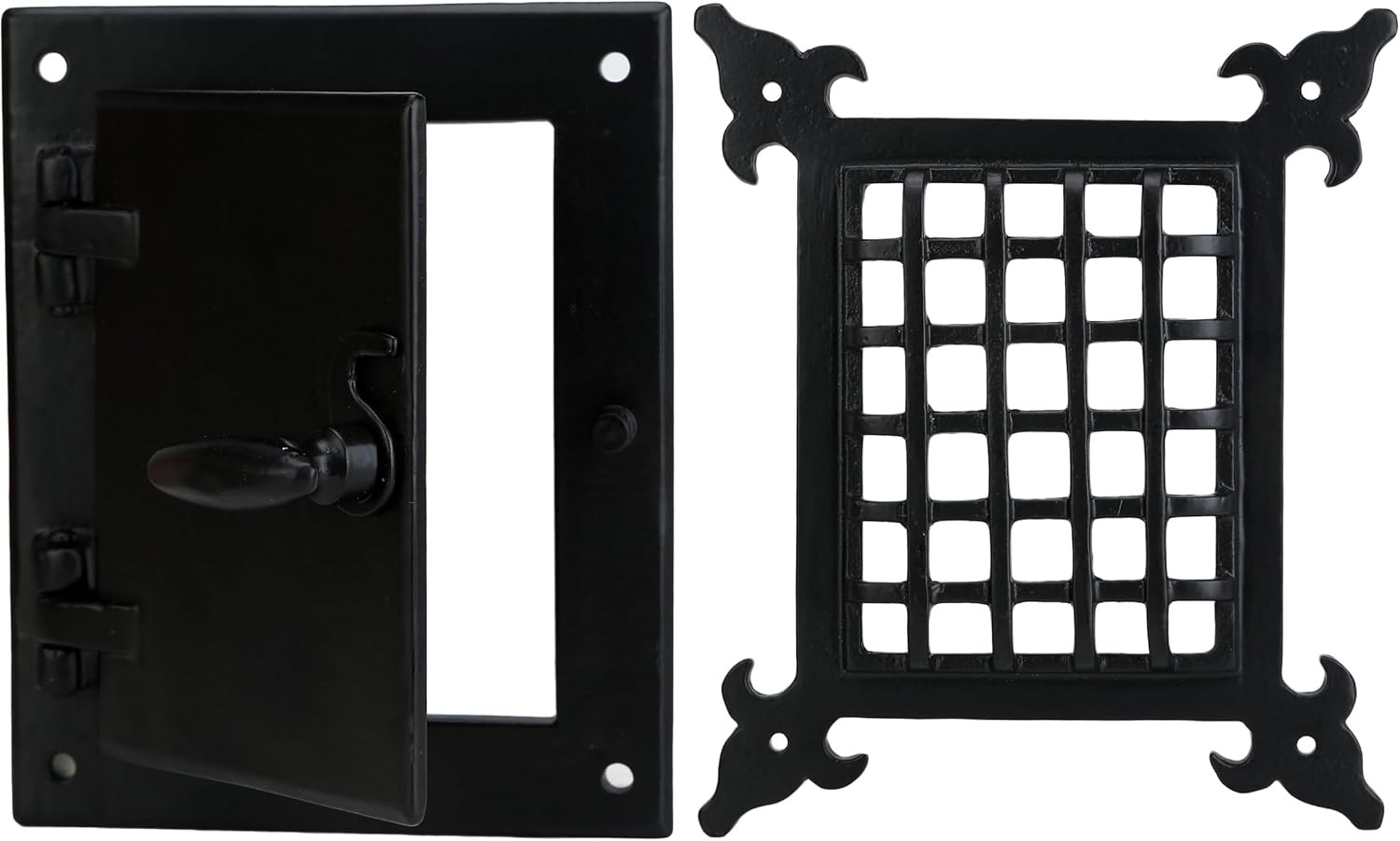 A29 Hardware Cast Iron Speakeasy Door Grill/Grille with Medium, Medium-Black A29 Hardware Cast Iron Speakeasy Door Grill/Grille with Medium, Medium-Black