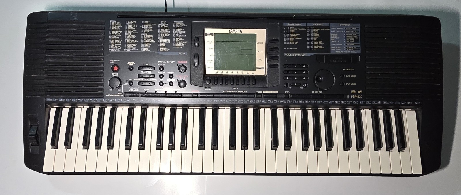 Yamaha Electronic Keyboard: PSR-530 Fully Operational With Power Very Good Yamaha Electronic Keyboard: PSR-530 Fully Operational With Power Very Good