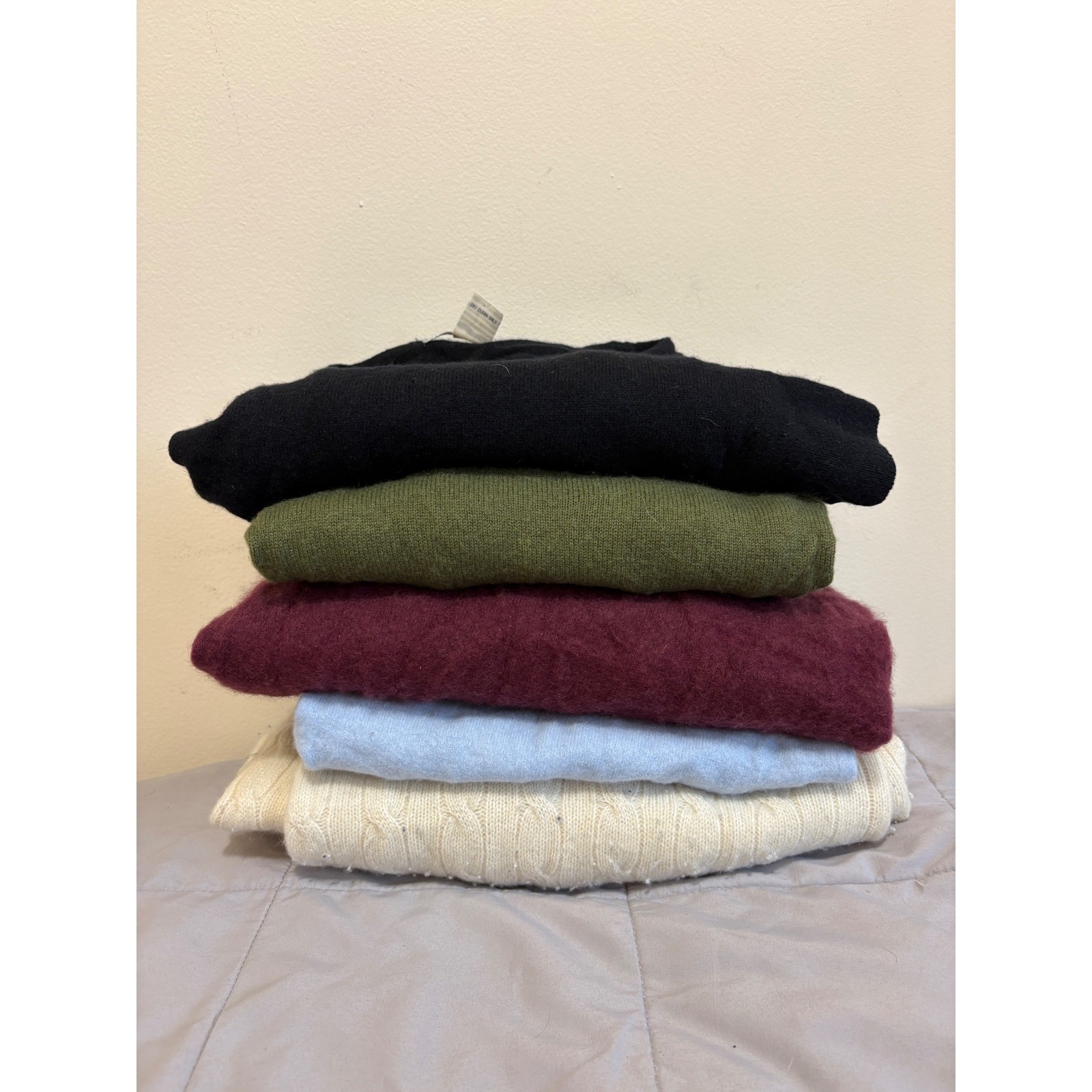 Lot Of 5 Flawed 100% Cashmere Sweaters Crafters Bundle Ralph Lauren Aritzia