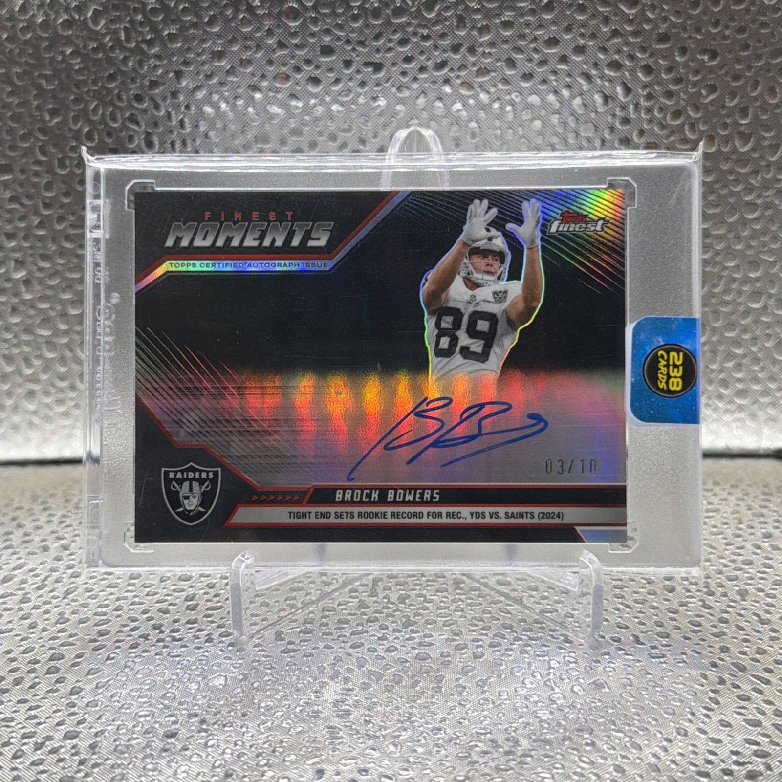 2025 Topps Finest - Finest Moments Auto BROCK BOWERS /10 Raiders 2025 Topps Finest - Finest Moments Auto BROCK BOWERS /10 Raiders