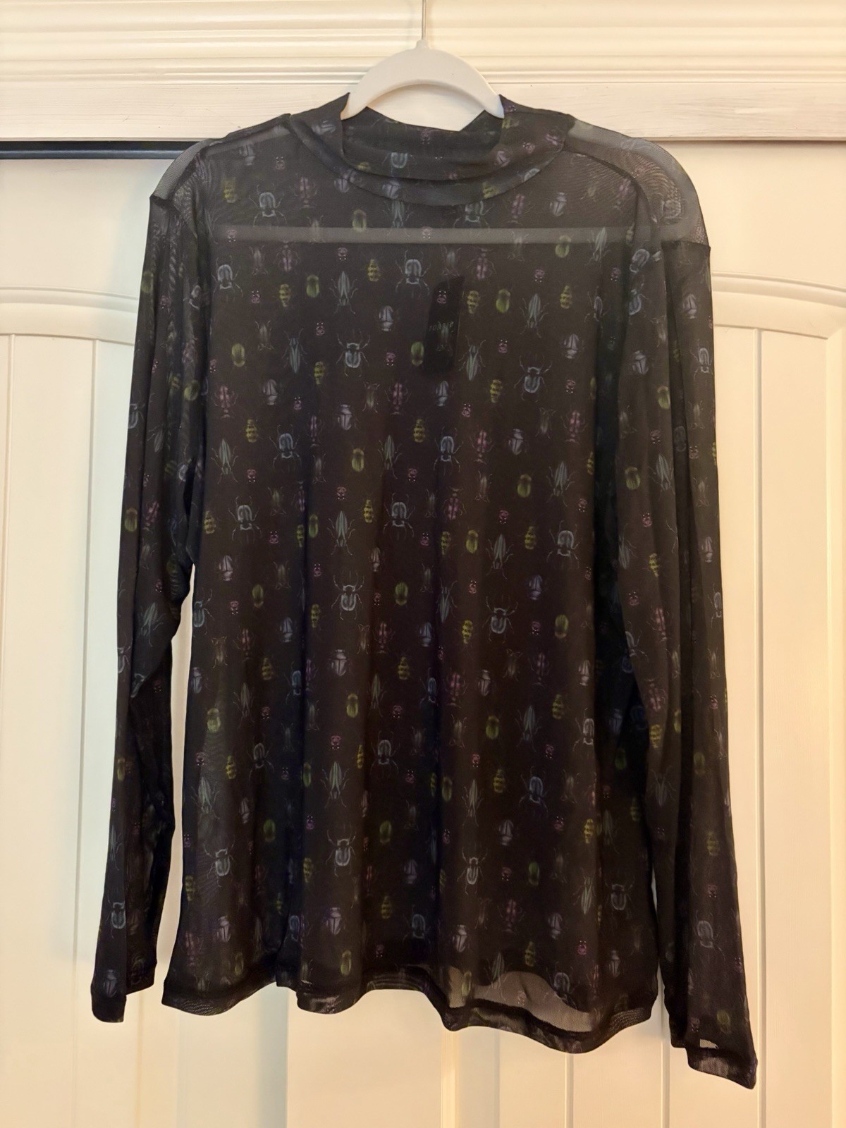 Torrid Nightfall Mesh Long Sleeve Tee Bugs Beetles Sheer Vamp Gothic Halloween Torrid Nightfall Mesh Long Sleeve Tee Bugs Beetles Sheer Vamp Gothic Halloween