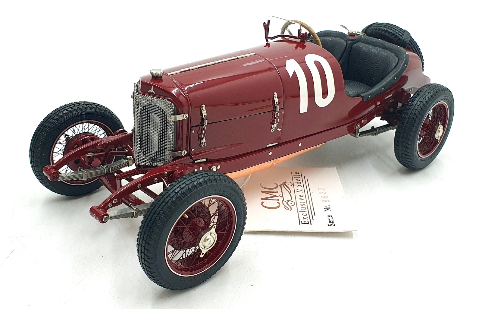 CMC 1/18 Scale Diecast M-048 - Mercedes Targa Florio 1924 #10 - Red
