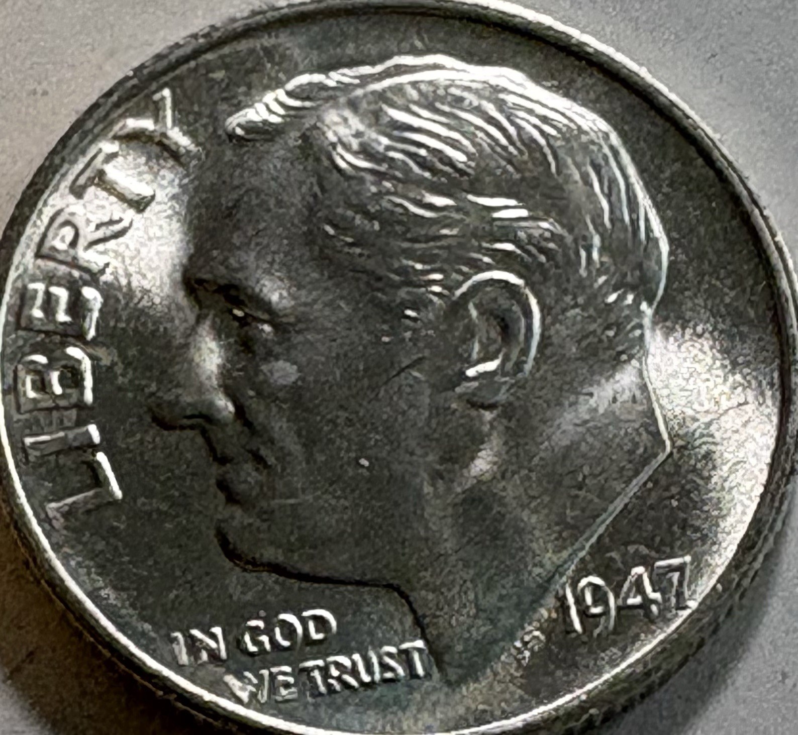 Two (2) 1947 S Roosevelt Dime Choice BU LUSTER 90% Silver US Coin From OBW Roll