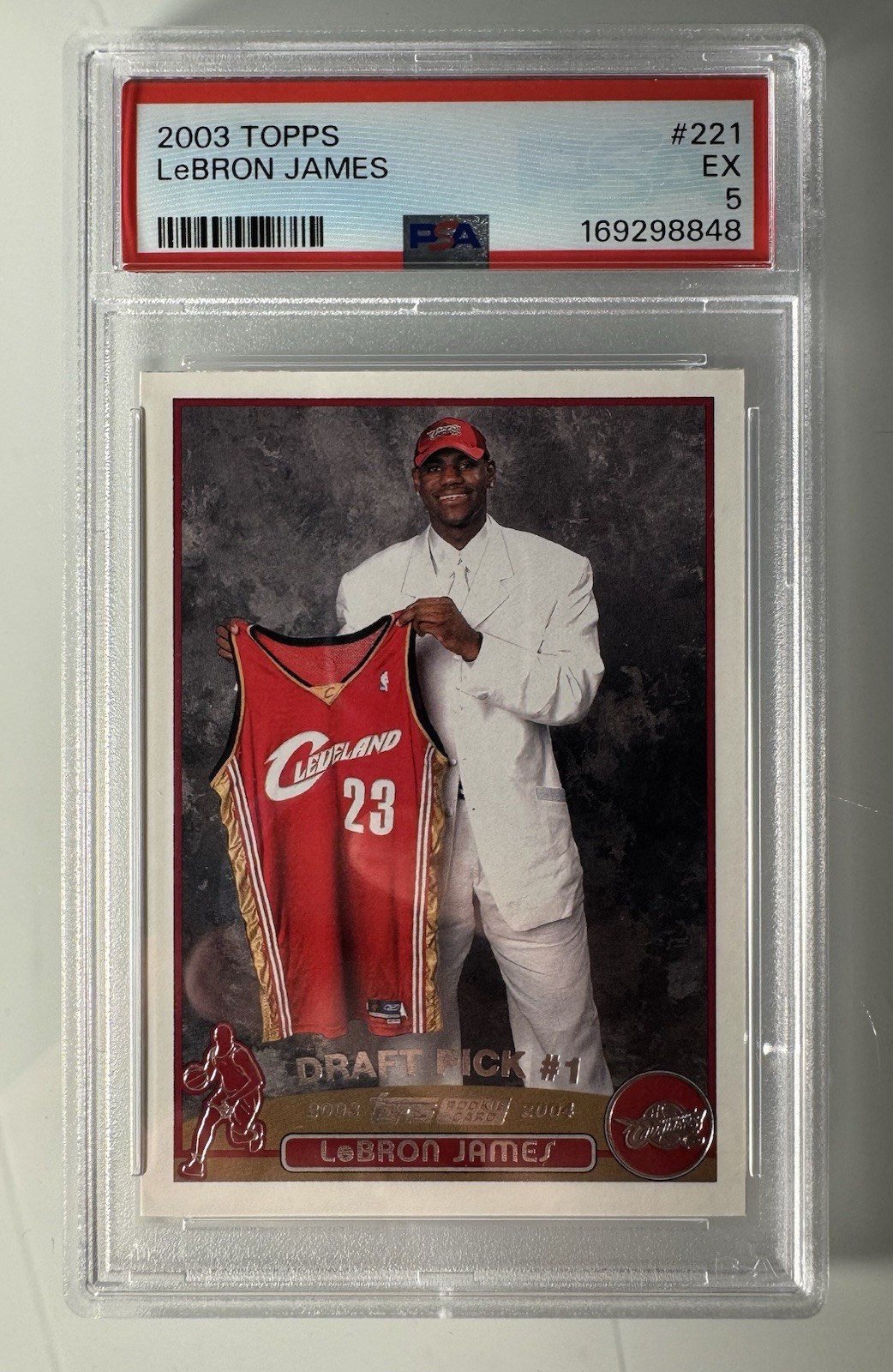 2003 Topps 221 LeBron James Rookie Card PSA 5 169298848 2003 Topps 221 LeBron James Rookie Card PSA 5 169298848