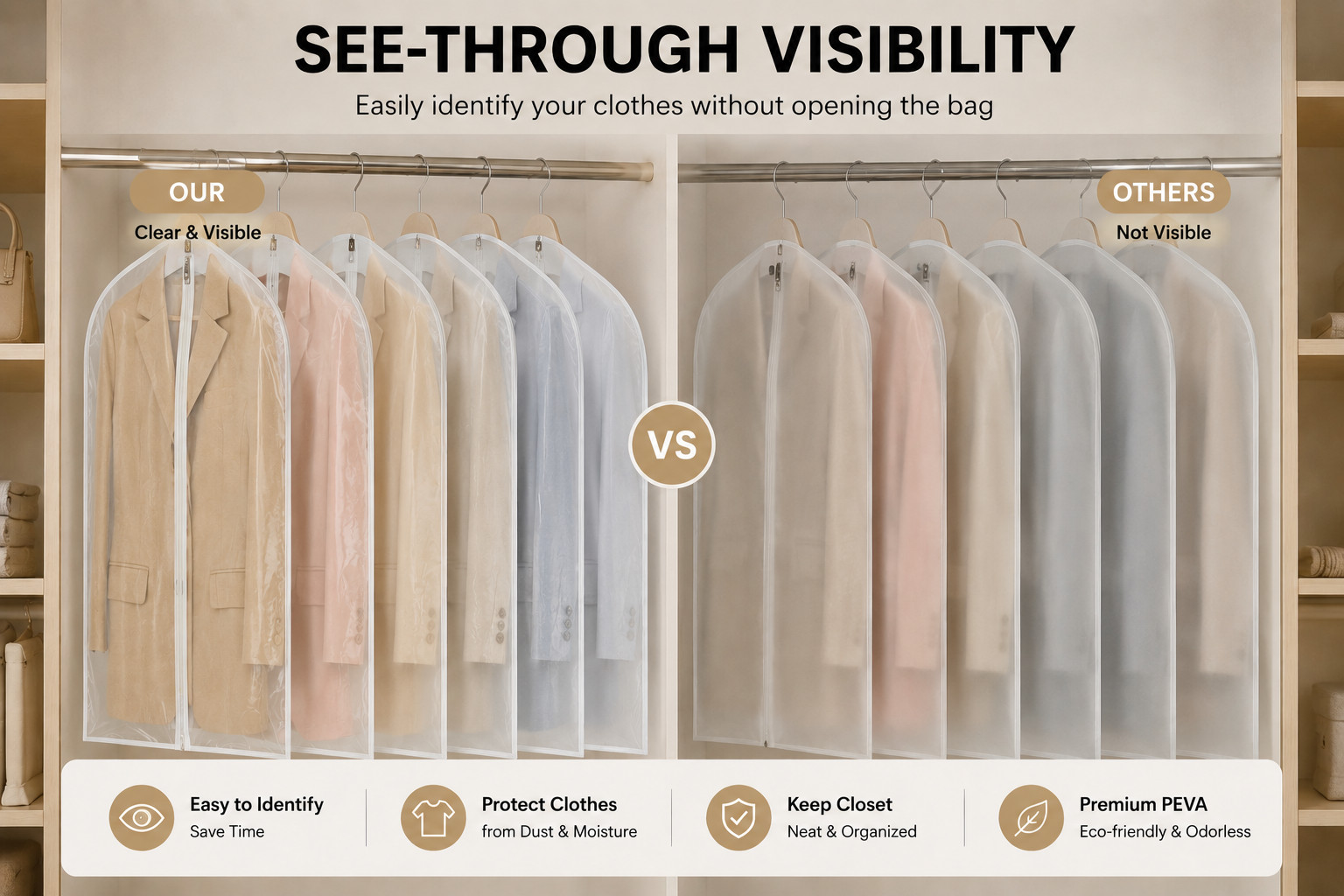 All Clear Garment Bags for Hanging Clothes All Clear Garment Bags for Hanging Clothes