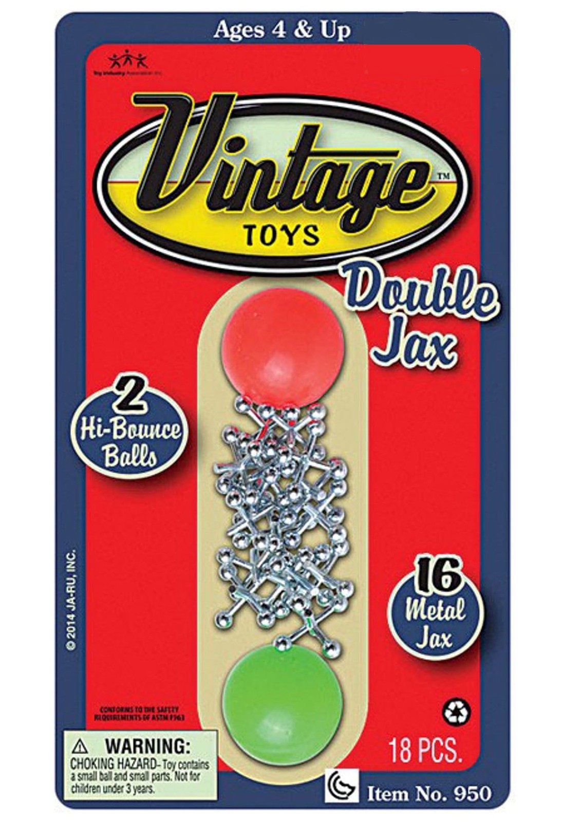 JA-RU Vintage Metal Jacks Game Set (1 Pk) 950-1B 1 Set, Jax JA-RU Vintage Metal Jacks Game Set (1 Pk) 950-1B 1 Set, Jax