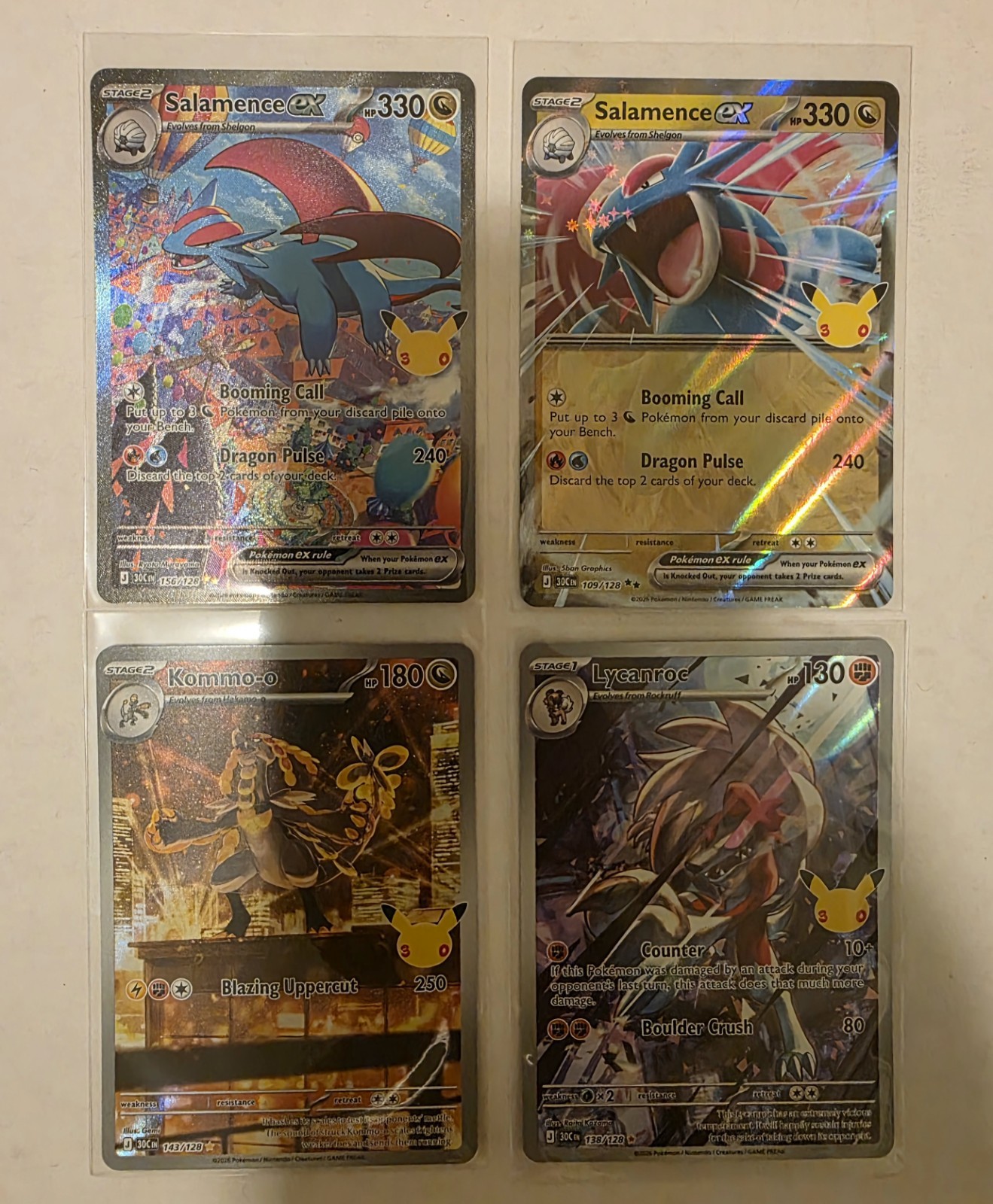 [NM/M] Salamence ex 156/128 SIR 30th Anniversary Pokemon Card English - Rare