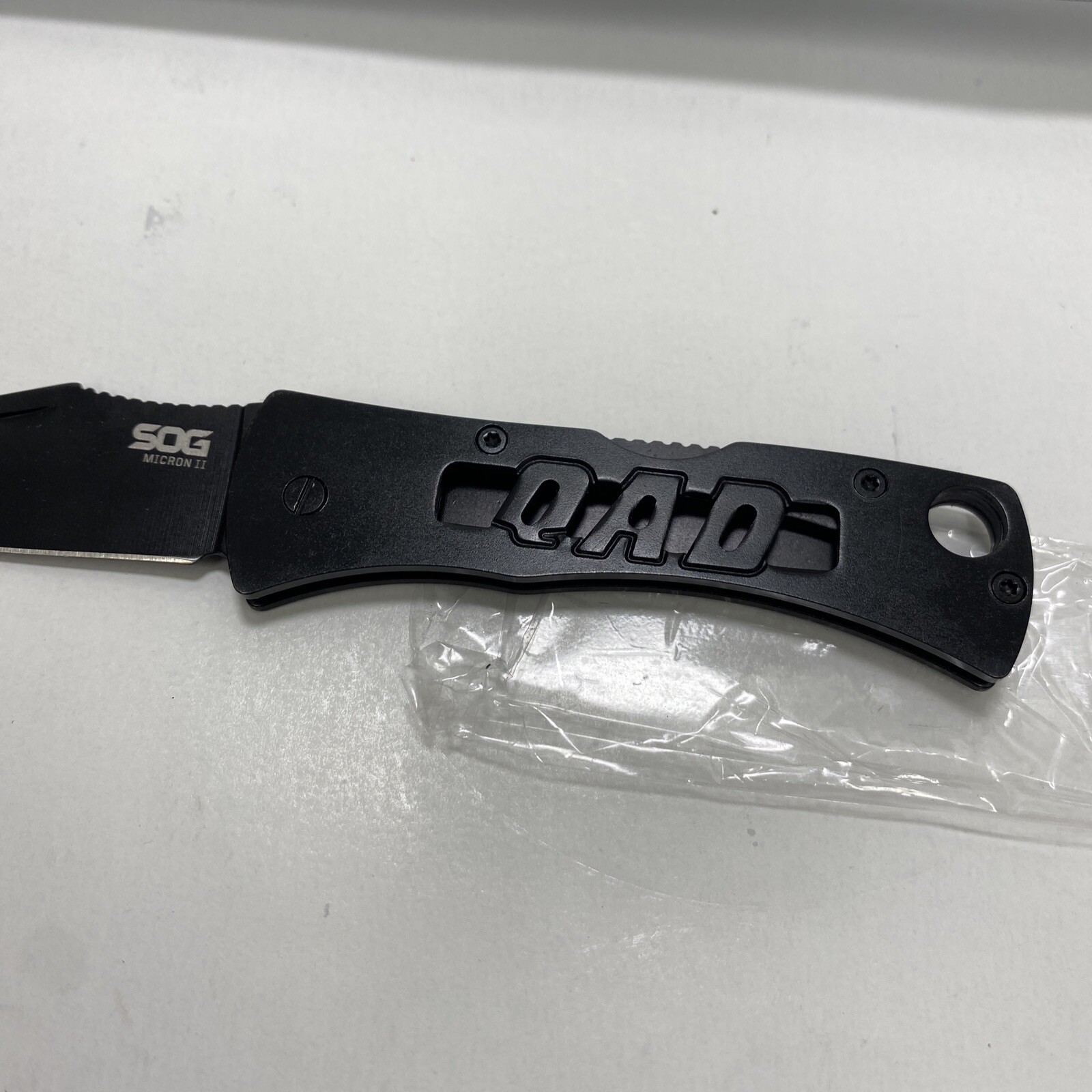 SOG Micron II QAD Pocket Knife Lockback Plain Edge Blade New KNIFE SOG Micron II QAD Pocket Knife Lockback Plain Edge Blade New KNIFE