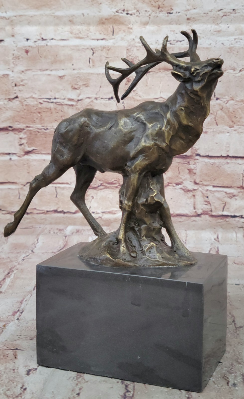 Caribou Elk Stag Buck Bronze Sculpture Trophy Hunter by Milo Hot Cast Art Decor