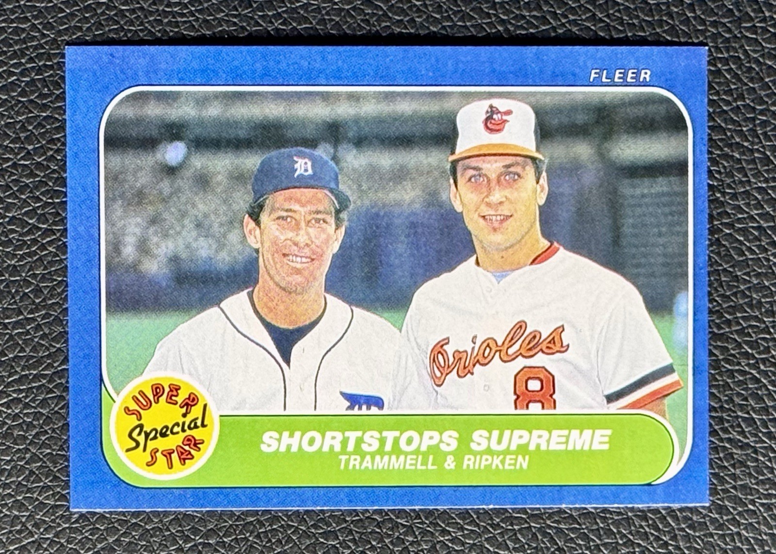 ‼️SUPREME SHORTSTOPS‼️1986 Fleer Cal Ripken Alan Trammel #633 Orioles Tigers ‼️SUPREME SHORTSTOPS‼️1986 Fleer Cal Ripken Alan Trammel #633 Orioles Tigers