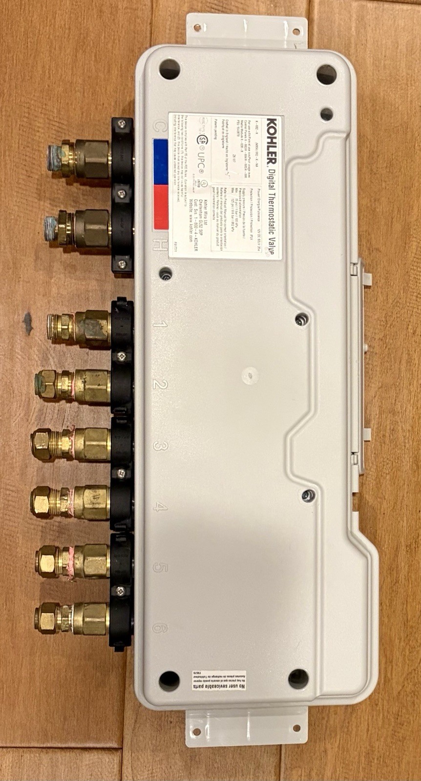 Kohler DTV 6 Port Digital Thermostatic Valve - K-682-K-NA Kohler DTV 6 Port Digital Thermostatic Valve - K-682-K-NA
