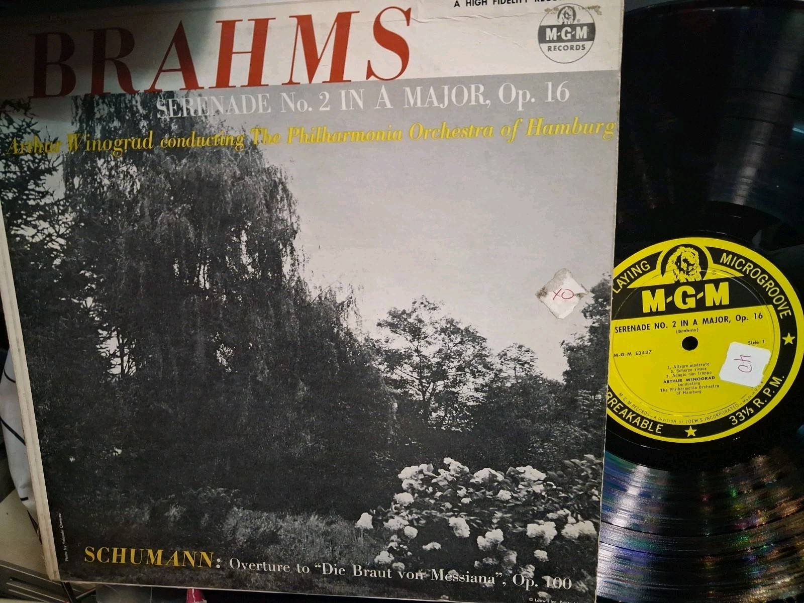 Brahms Serenade No. 2 Vinyl LP Winograd Hamburg Schumann Overture Op. 100 E3437 Brahms Serenade No. 2 Vinyl LP Winograd Hamburg Schumann Overture Op. 100 E3437