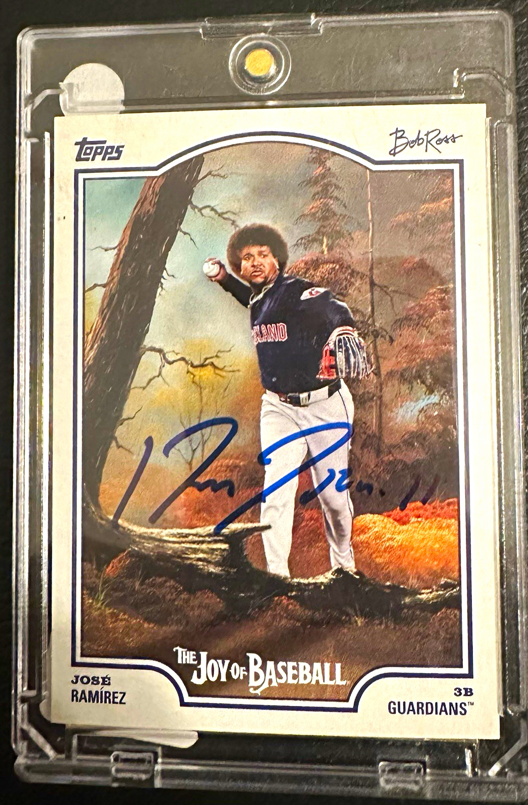 Jose Ramirez Topps x Bob Ross Joy of Baseball #HM-44 Auto 1/1 SSP Fro Jose Ramirez Topps x Bob Ross Joy of Baseball #HM-44 Auto 1/1 SSP Fro