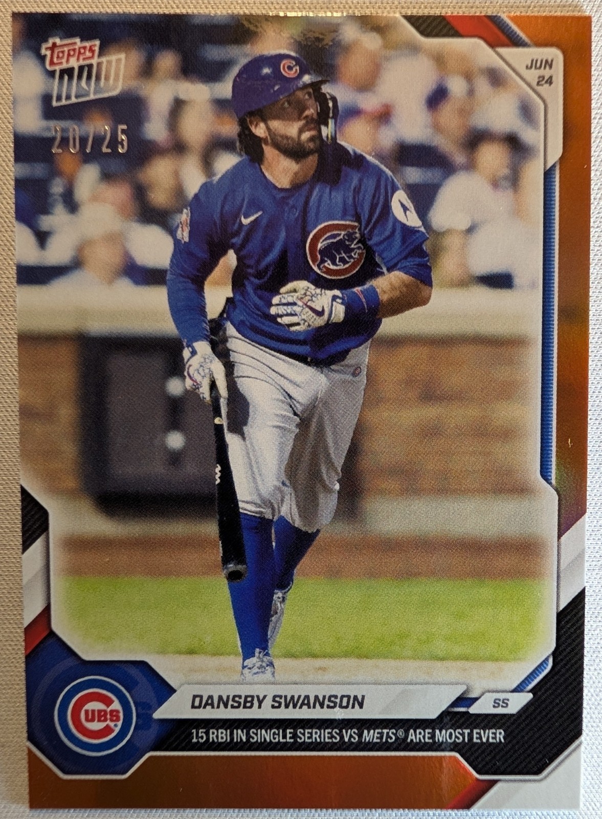 2026 Topps Now #375 Dansby Swanson CHI Cubs Orange Foil /25 Ready To Ship 2026 Topps Now #375 Dansby Swanson CHI Cubs Orange Foil /25 Ready To Ship