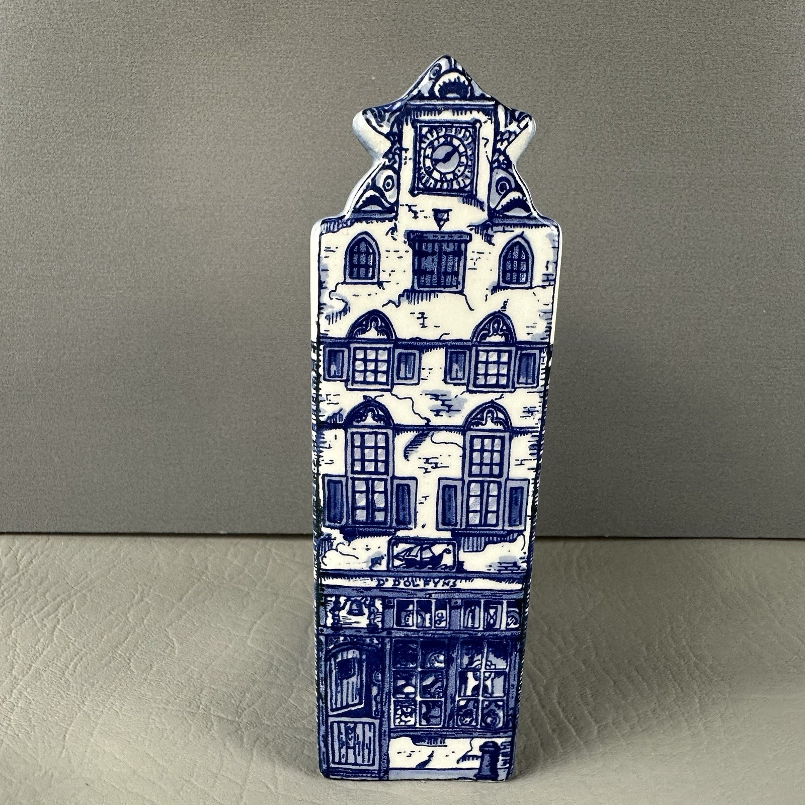 Vintage Delft's Canal House Hand Painted Holland Blue Ceramic Tuitgevel 1630 Vintage Delft's Canal House Hand Painted Holland Blue Ceramic Tuitgevel 1630