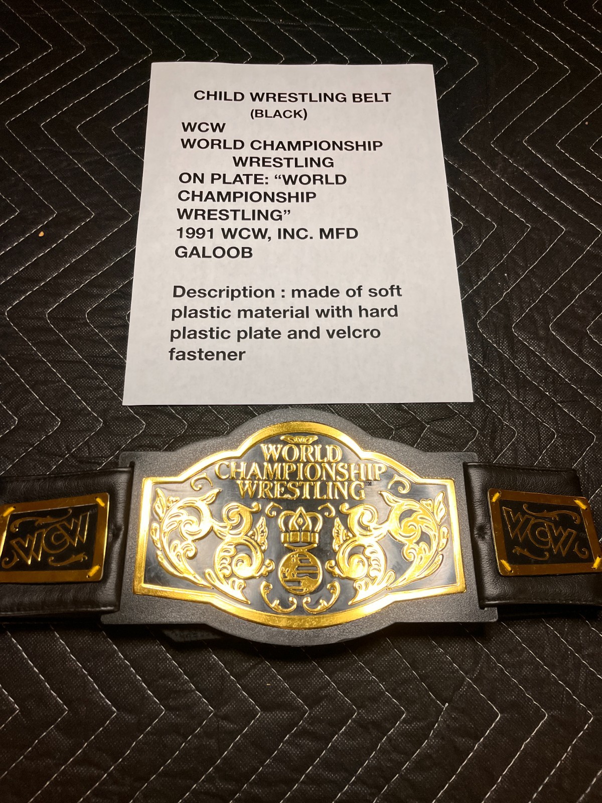 1991 Galoob WCW World Heavyweight Champion Youth Foam Belt 1991 Galoob WCW World Heavyweight Champion Youth Foam Belt