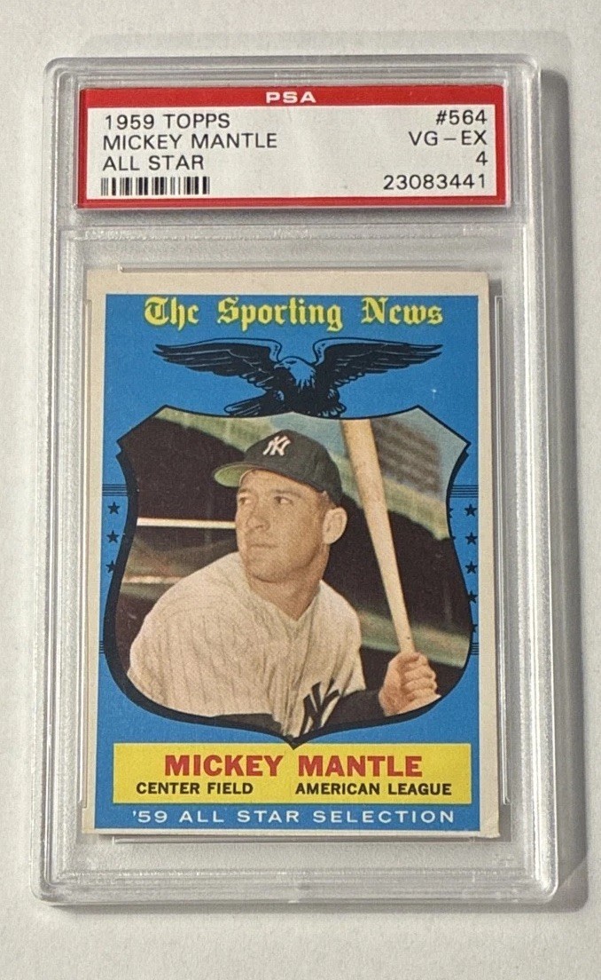 1959 Topps - High # Mickey Mantle #564 PSA 4 1959 Topps - High # Mickey Mantle #564 PSA 4