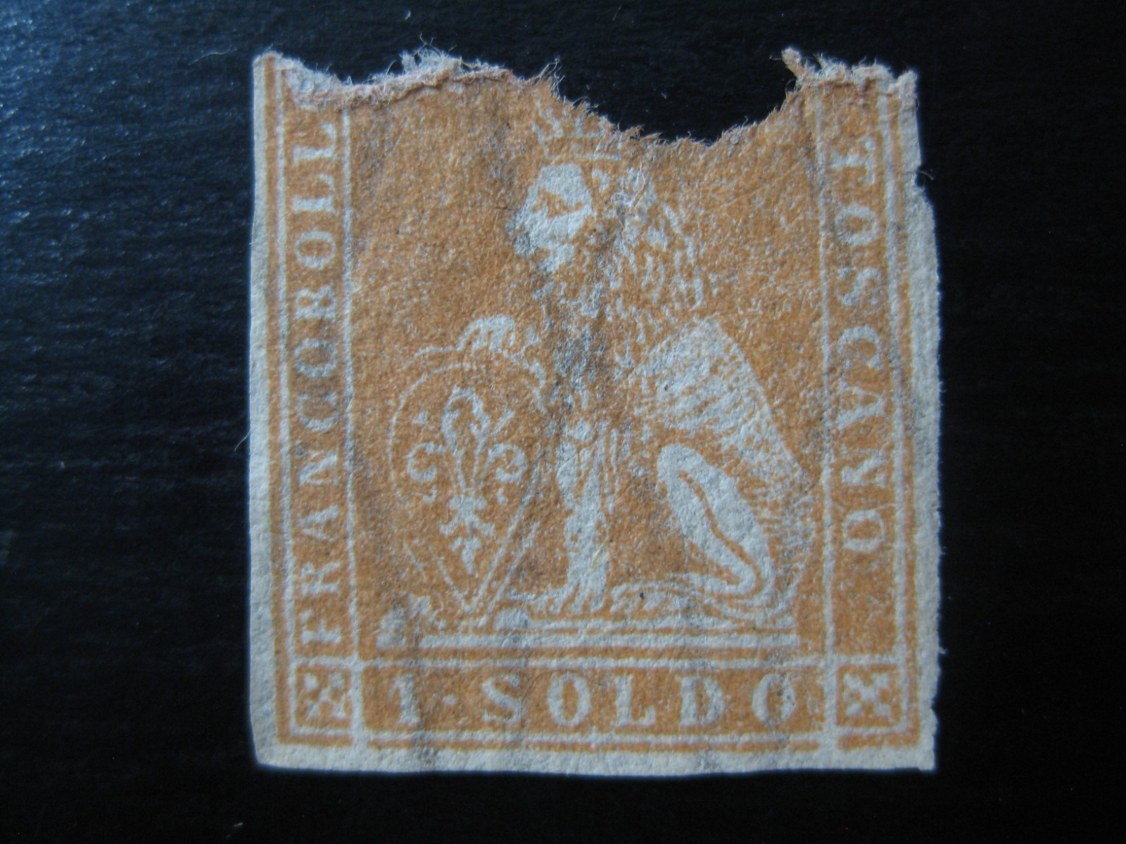 TUSCANY ITALIAN STATES Sc. #11 rare mint no gum stamp SCV $16,500.00 TUSCANY ITALIAN STATES Sc. #11 rare mint no gum stamp SCV $16,500.00