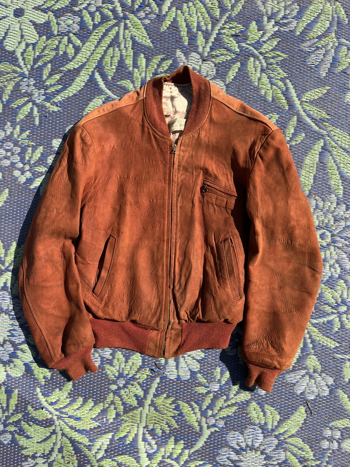 Vintage 1960s Suede Bomber Jacket