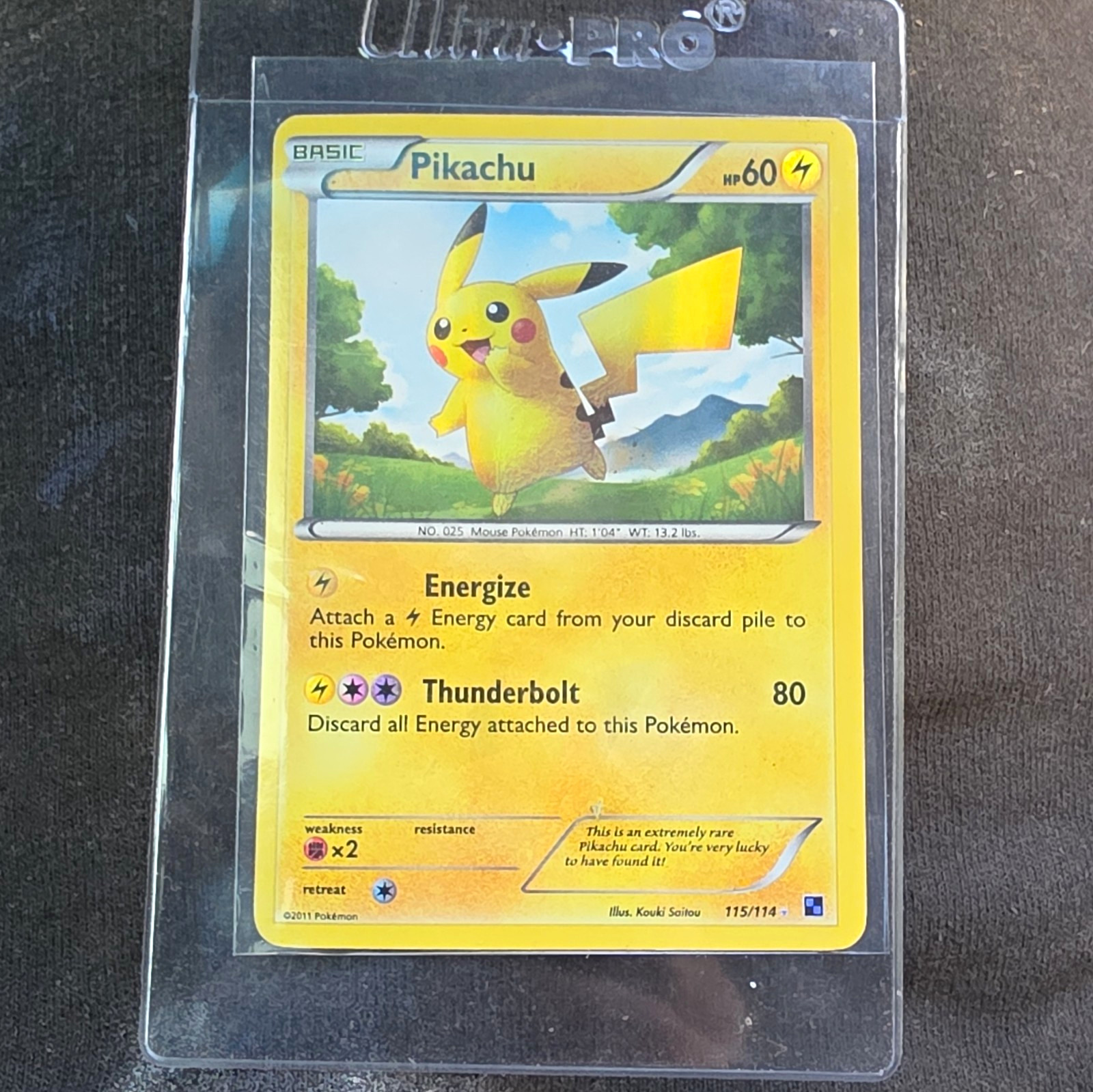 The Pokémon Company Pikachu 115/114 Black & White Holo Secret Rare EN 60 HP 2011 The Pokémon Company Pikachu 115/114 Black & White Holo Secret Rare EN 60 HP 2011