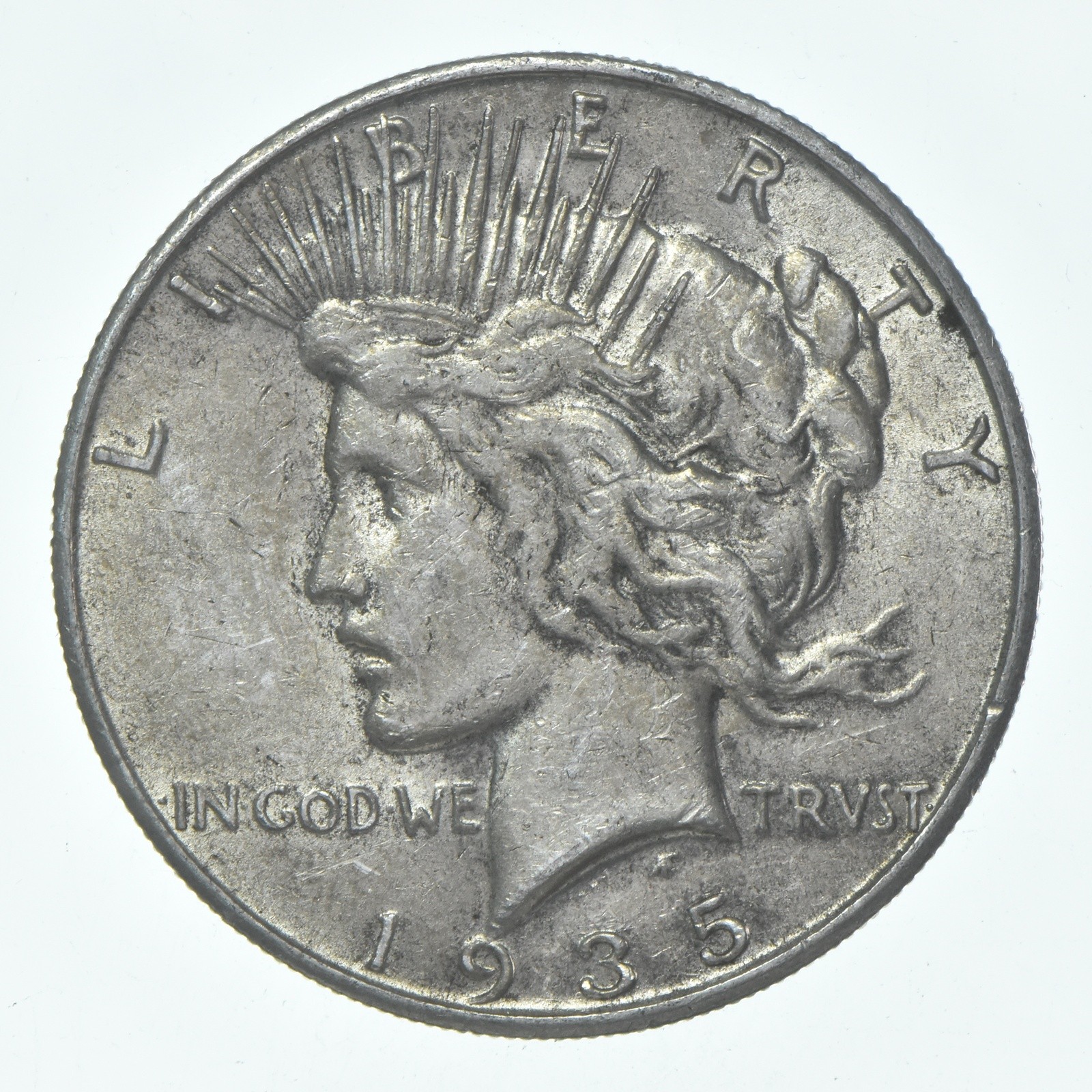 (1) XF 1935-S Peace Silver Dollar 90% - Extra Fine - San Francisco Mint (1) XF 1935-S Peace Silver Dollar 90% - Extra Fine - San Francisco Mint