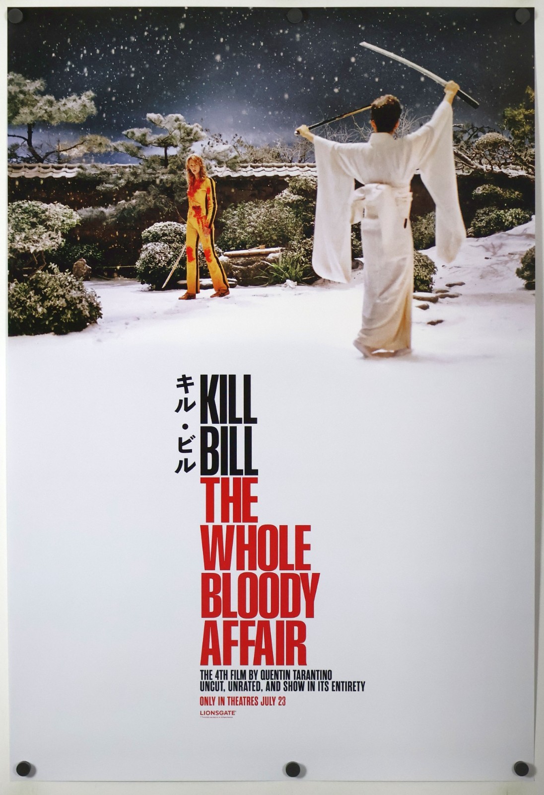 Kill Bill Whole Bloody Affair original DS movie poster 27x40 INTL Rerelease B Kill Bill Whole Bloody Affair original DS movie poster 27x40 INTL Rerelease B