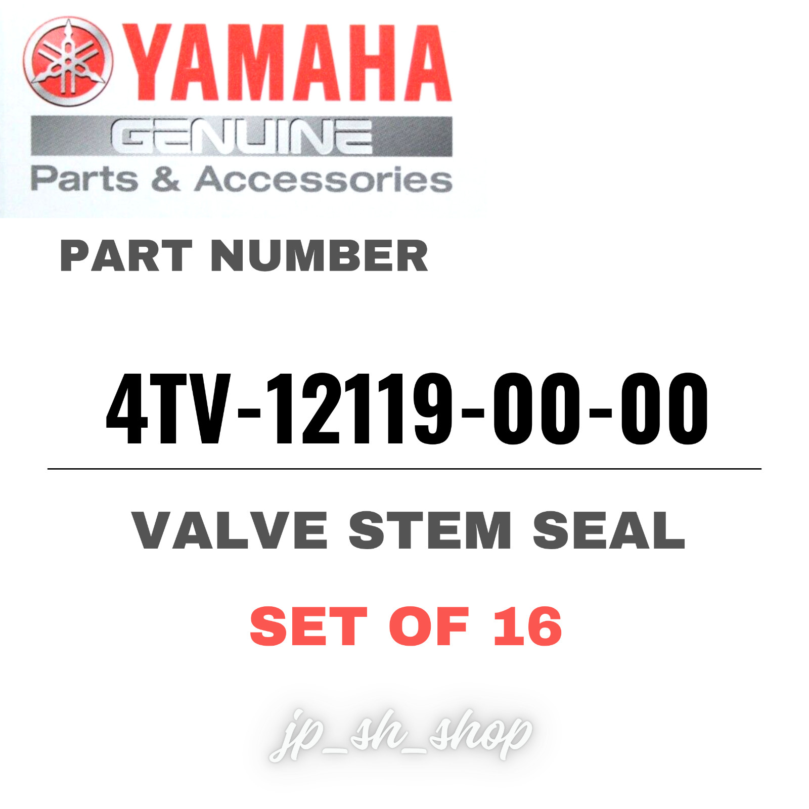 YAMAHA Genuine OEM Parts Valve Stem Seal 4TV-12119-00-00 16pcs  for YZF-R6