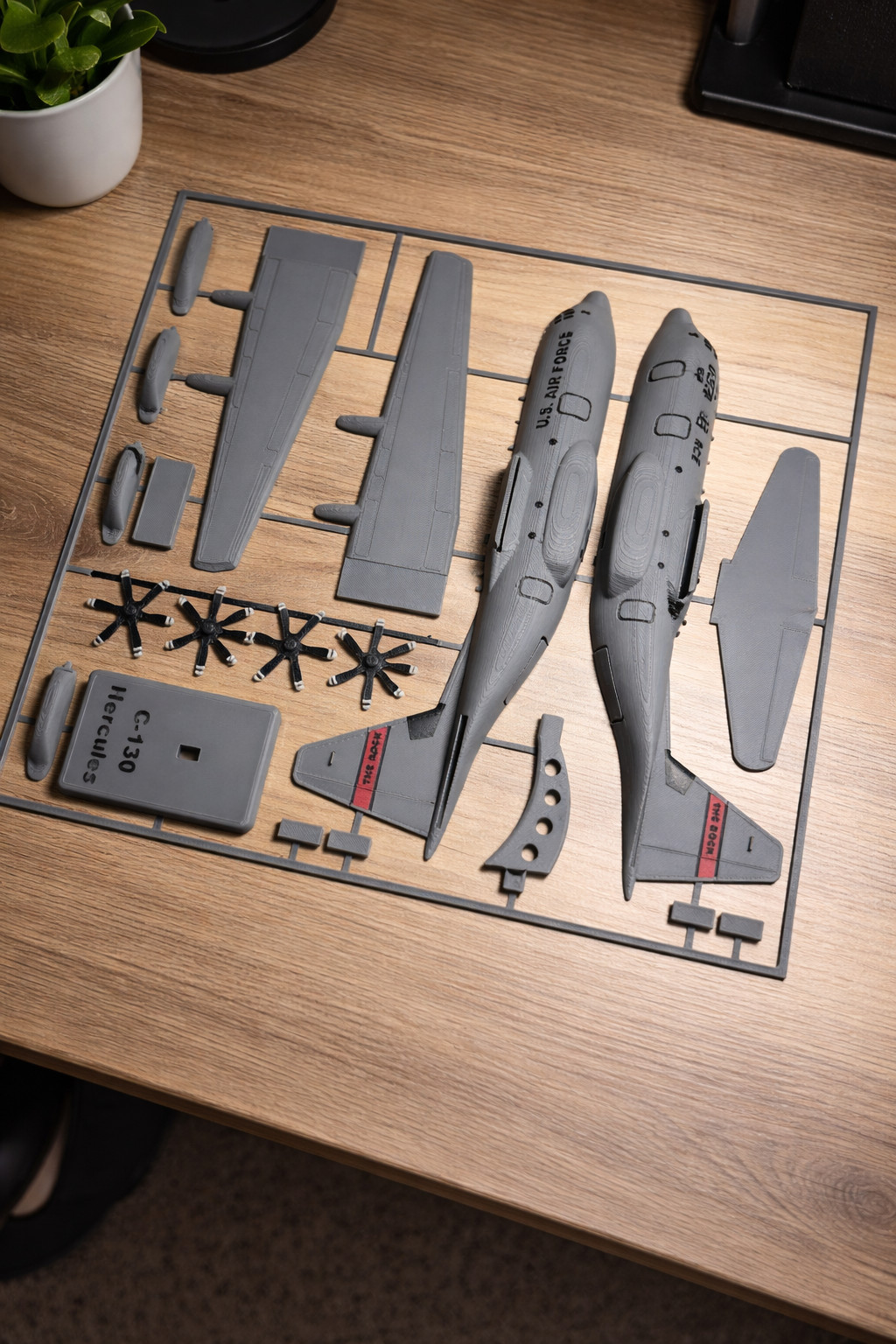 3D Printed C-130J Super Hercules Model Kit DIY Military Transport Aircraft Build