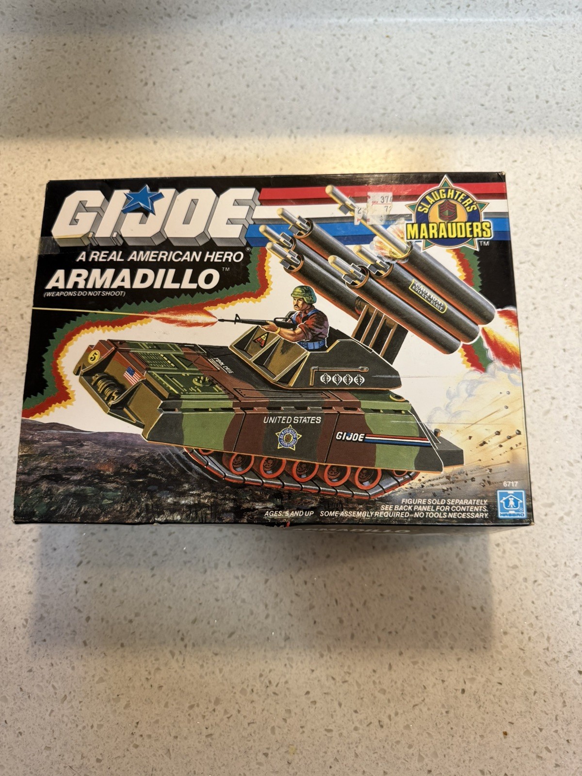 Vintage 1989 GI Joe Slaughter’s Marauders Armadillo Tank 100% Complete w/ Box