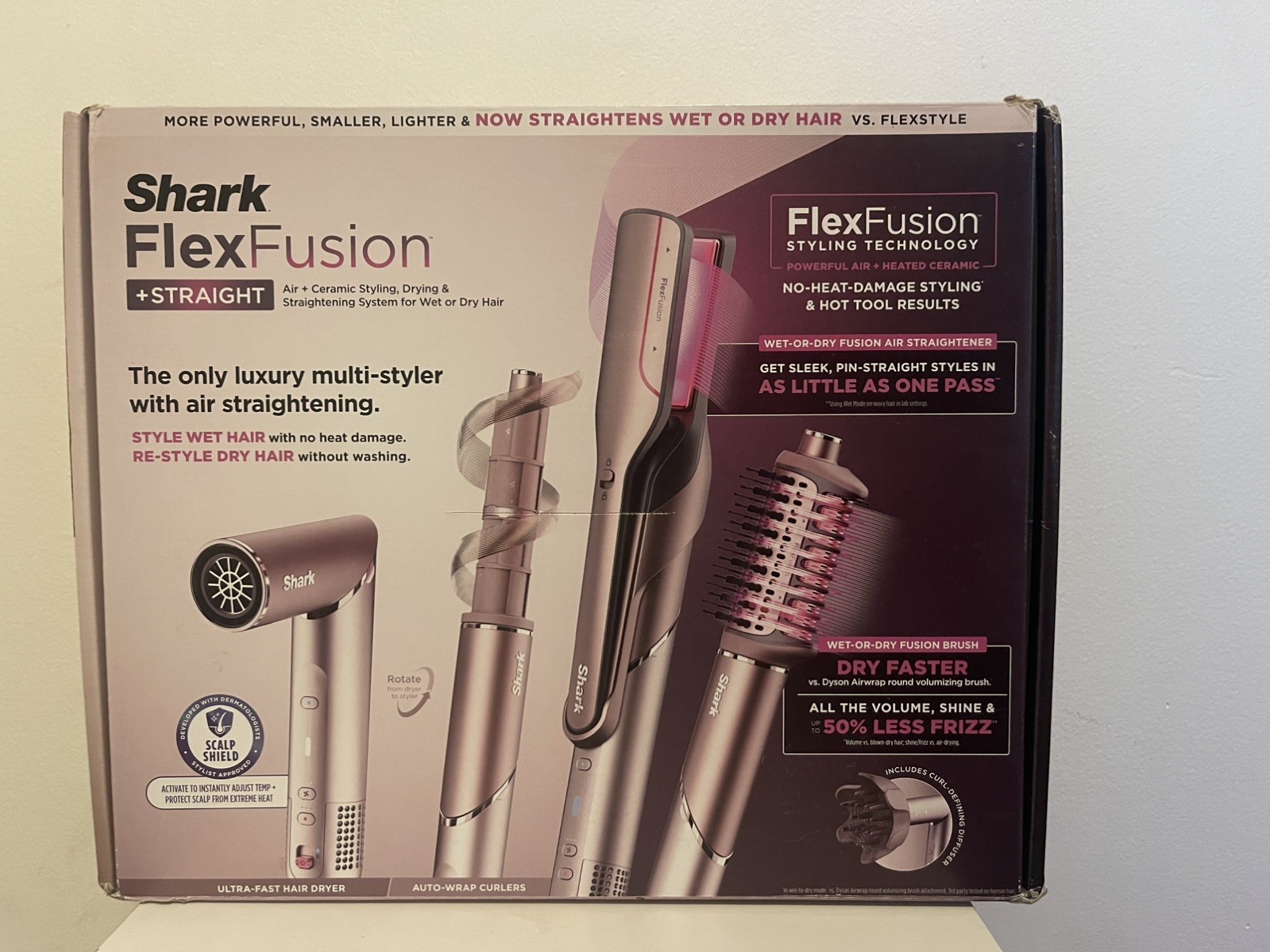Shark FlexFusion &  Straight WET & DRY all hair kind Multi-Styler Cosmic Blush