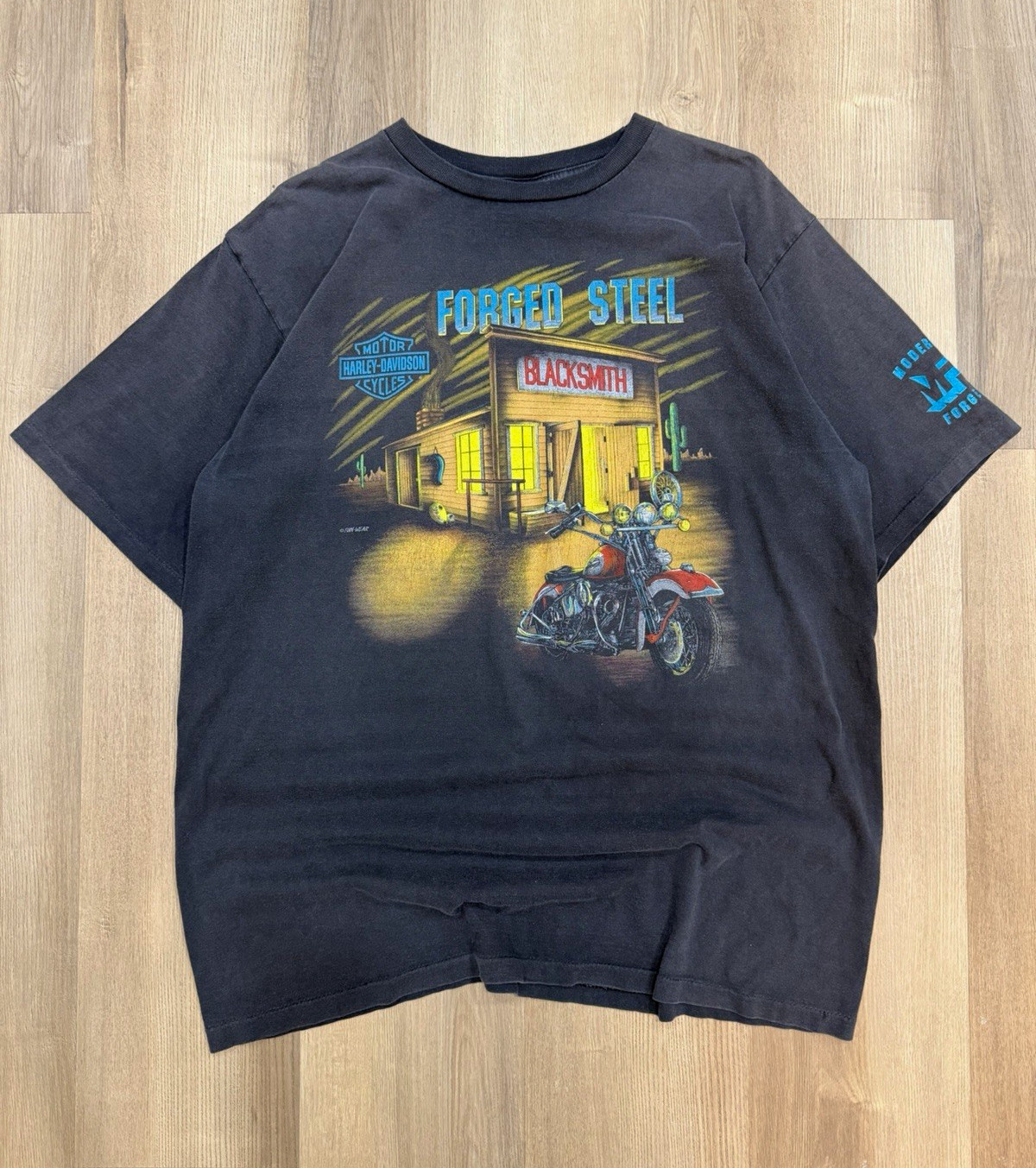 1990’s Harley-Davidson Forged Steel Blacksmith T-Shirt XL 1990’s Harley-Davidson Forged Steel Blacksmith T-Shirt XL