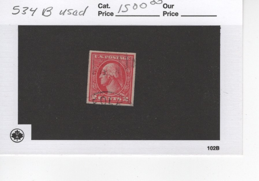 RARE  US Scott #534B offset printing Used VF Stamp Cat $1500