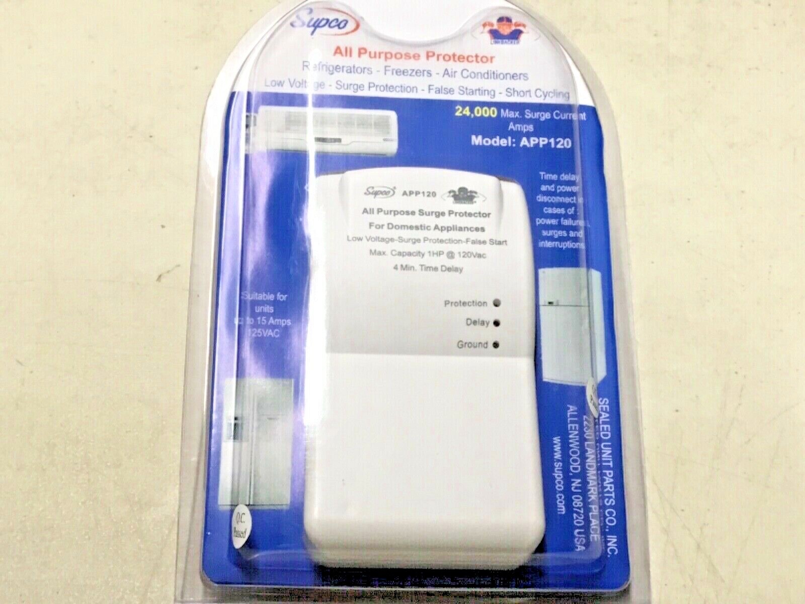 Genuine Supco All Purpose Appliance Refrigerator A/C Surge Protector 120V APP120 Genuine Supco All Purpose Appliance Refrigerator A/C Surge Protector 120V APP120
