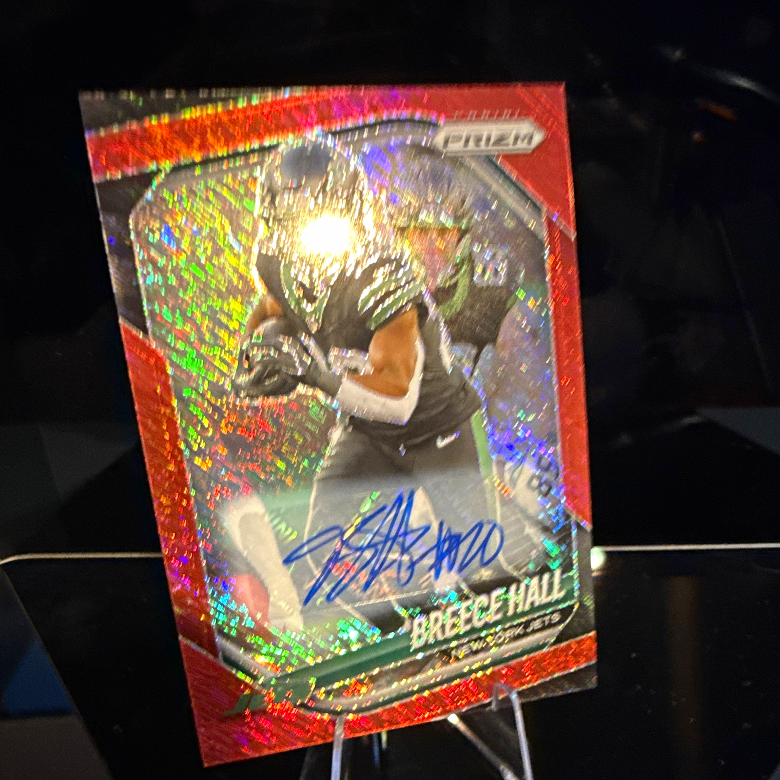 Panini 2025 Prizm Breece Hall Auto Parallel #50 02/35 New York Jets Panini 2025 Prizm Breece Hall Auto Parallel #50 02/35 New York Jets