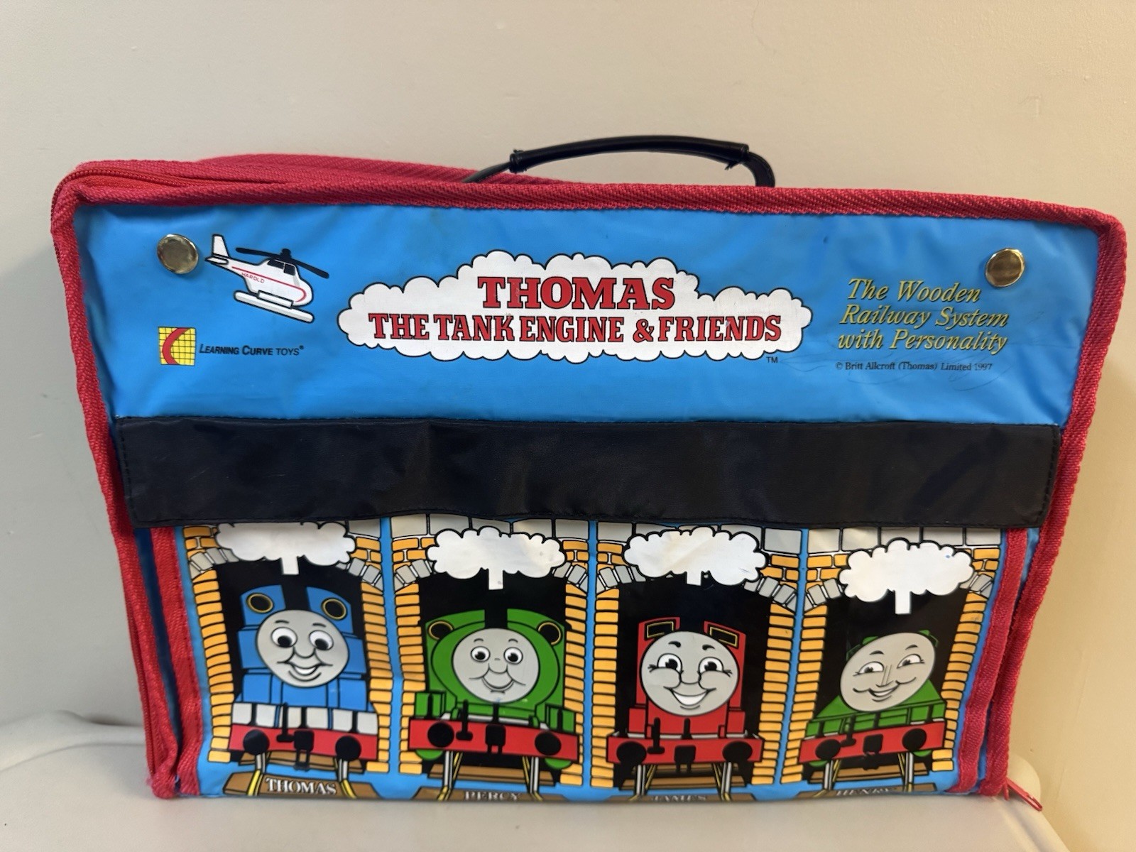 VTG Thomas & Friends Wooden Railway System Carry Bag Case Train Learning Curve VTG Thomas & Friends Wooden Railway System Carry Bag Case Train Learning Curve