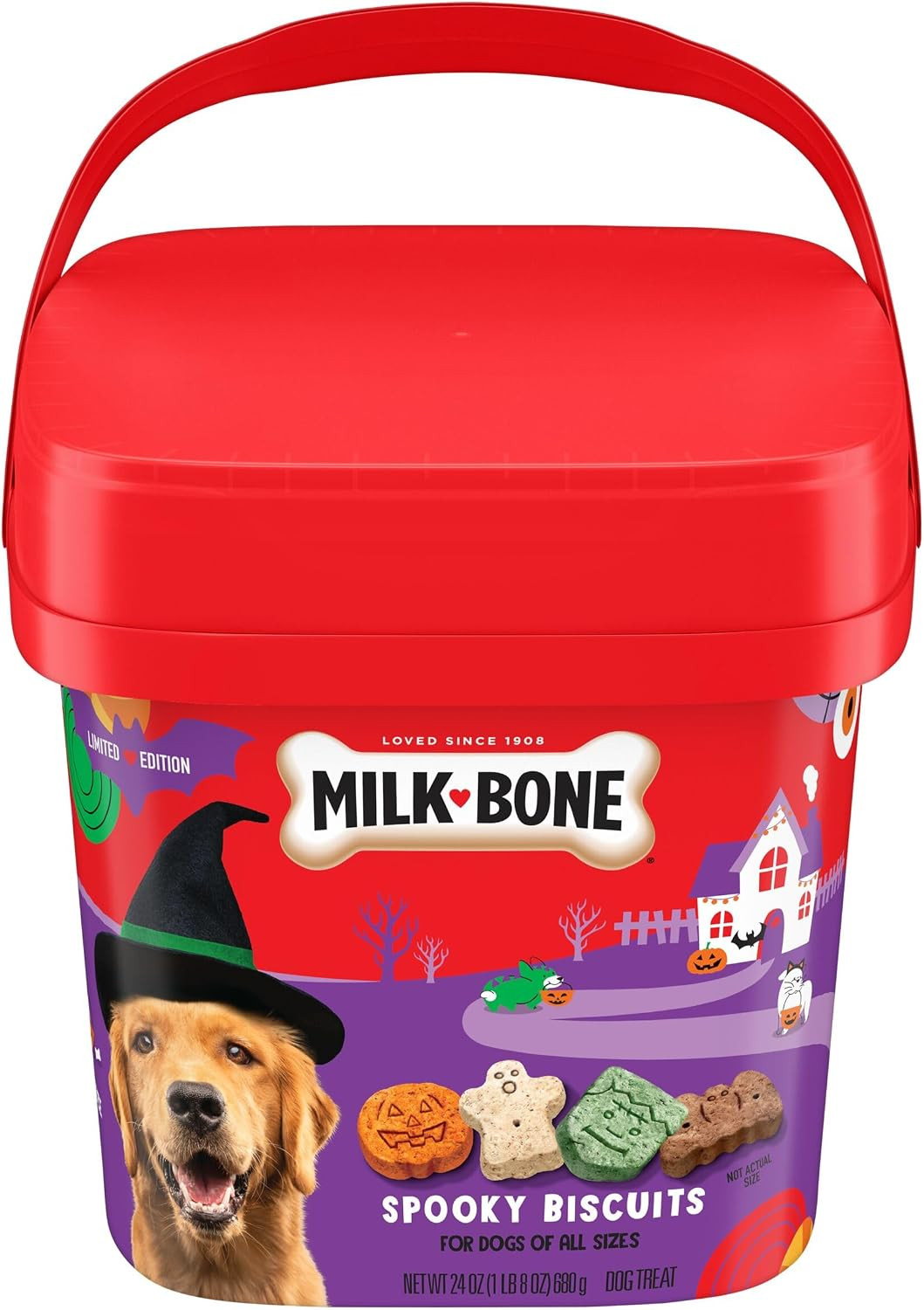Spooky Biscuits, Halloween Dog Treats, 24 Oz. Pail Spooky Biscuits, Halloween Dog Treats, 24 Oz. Pail