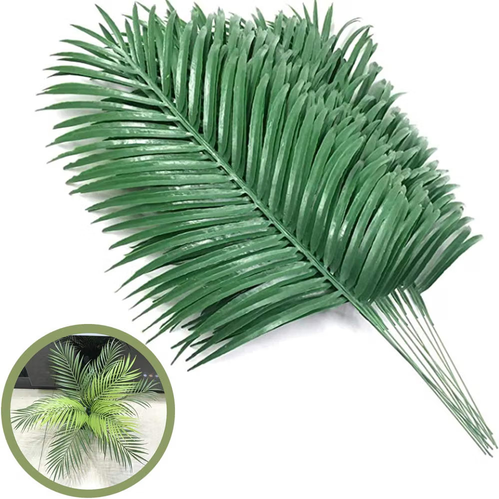 Artificial Palm Leaves Plants Faux Palm Fronds Tropical Large Palm Leaves Greene Artificial Palm Leaves Plants Faux Palm Fronds Tropical Large Palm Leaves Greene