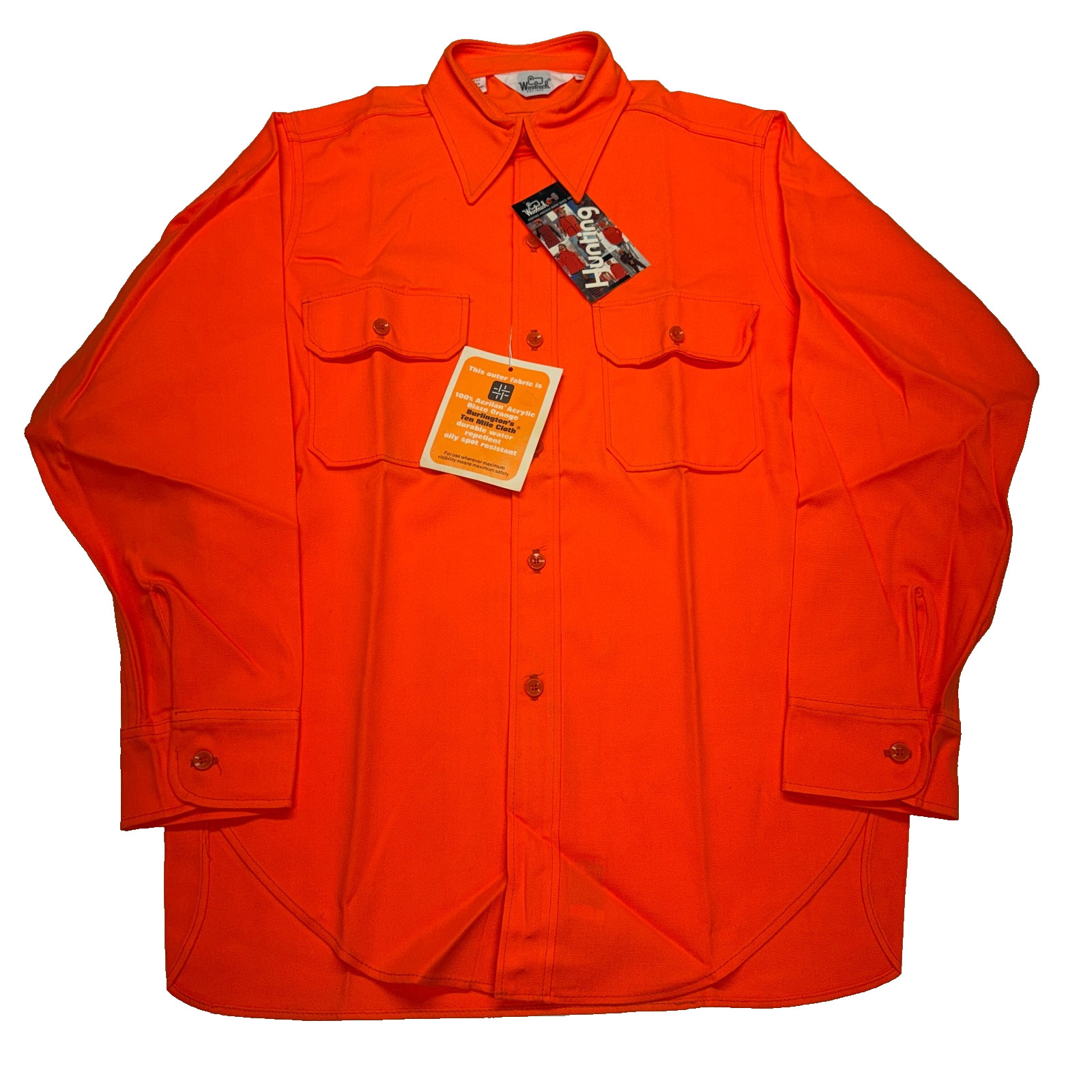 Vintage Woolrich Hunting Shirt Mens Large Blaze Orange Safety Outdoors 70s 80s Vintage Woolrich Hunting Shirt Mens Large Blaze Orange Safety Outdoors 70s 80s