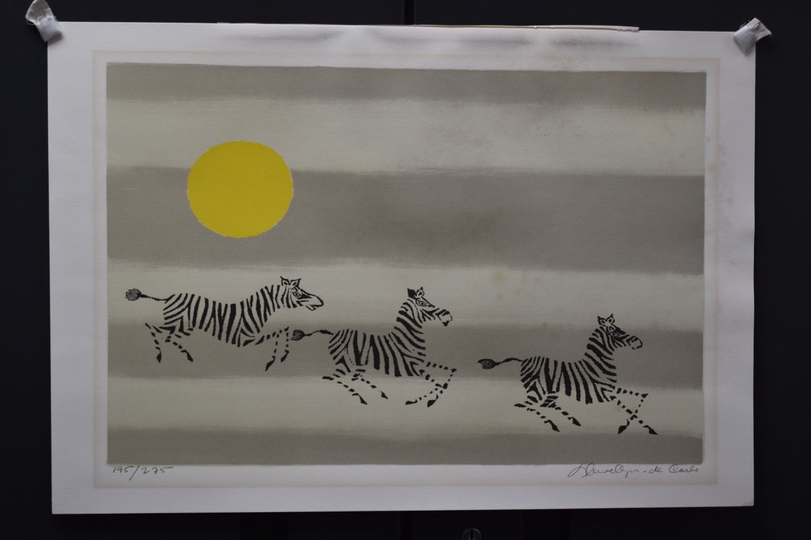 Keith Llewellyn De Carlo (1925–1981) - Running Zebras Keith Llewellyn De Carlo (1925–1981) - Running Zebras