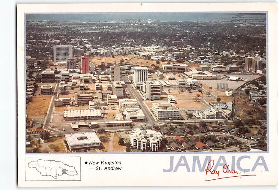 Postcard Aerial View New Kingston Jamaica