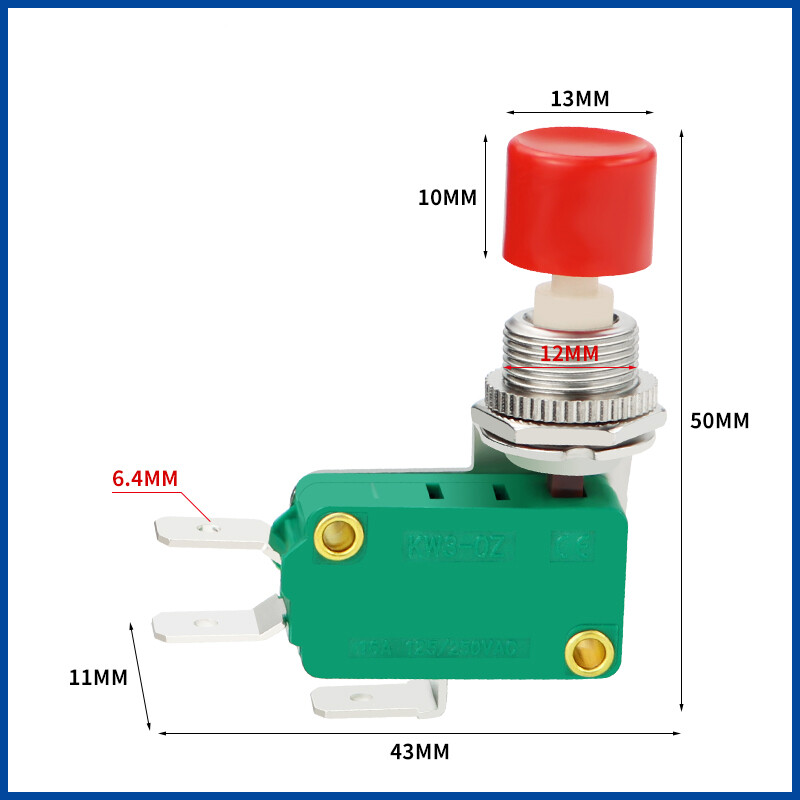 Microswitch Single/Double Connection 250V 16A Self-Resetting Micro Limit Switche