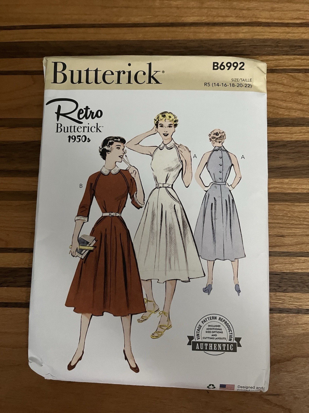 Butterick Pattern Retro 1950's B6992 D5 (4-6-8-10-12) NEW Butterick Pattern Retro 1950's B6992 D5 (4-6-8-10-12) NEW