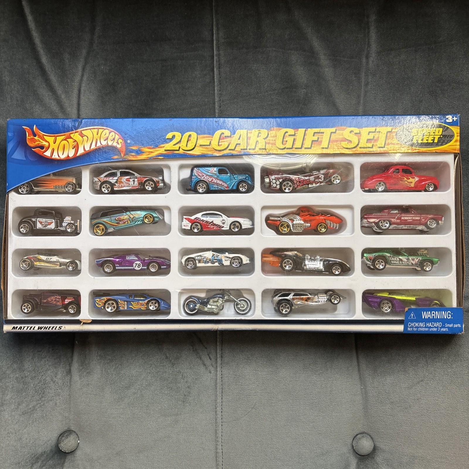 Vintage 2002 Hot Wheels Speed Fleet 20-Car Gift Set Mattel B0865 - New Sealed Vintage 2002 Hot Wheels Speed Fleet 20-Car Gift Set Mattel B0865 - New Sealed