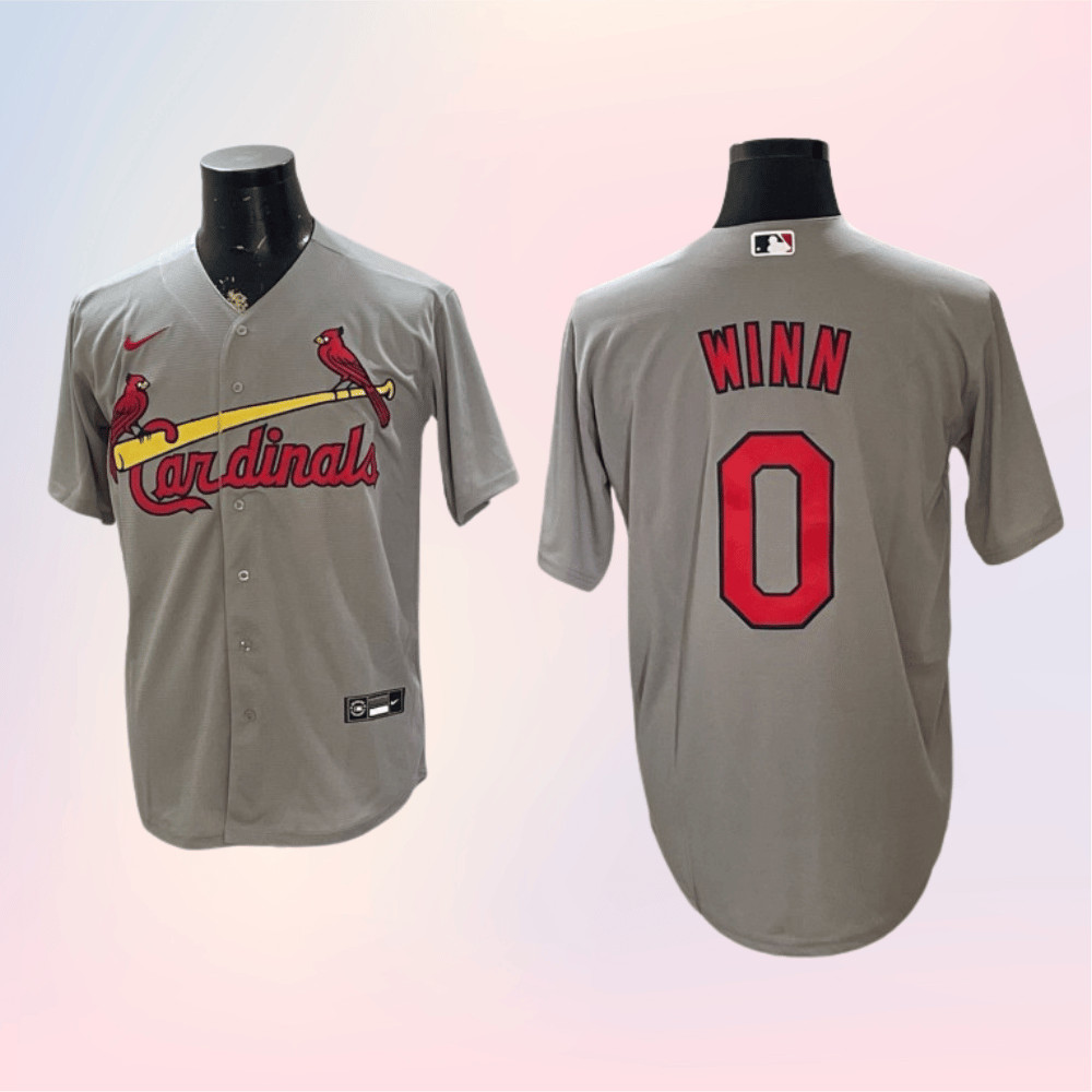 Men\'s Cardinals #0 Masyn Winn Gray Cool Base Jersey All Stitched