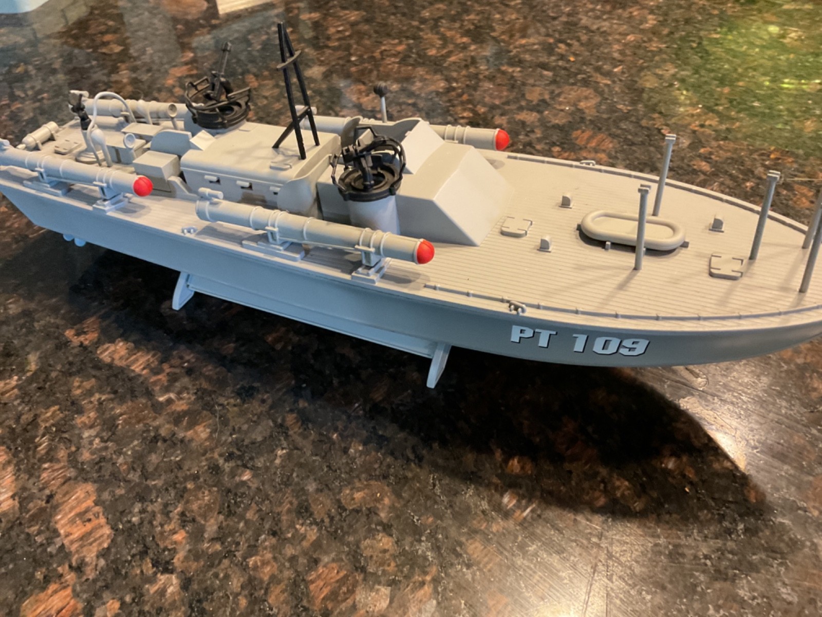 rare vint. WW2 JFK torpedo boat PT-109 revel built plastic/metal model rare vint. WW2 JFK torpedo boat PT-109 revel built plastic/metal model